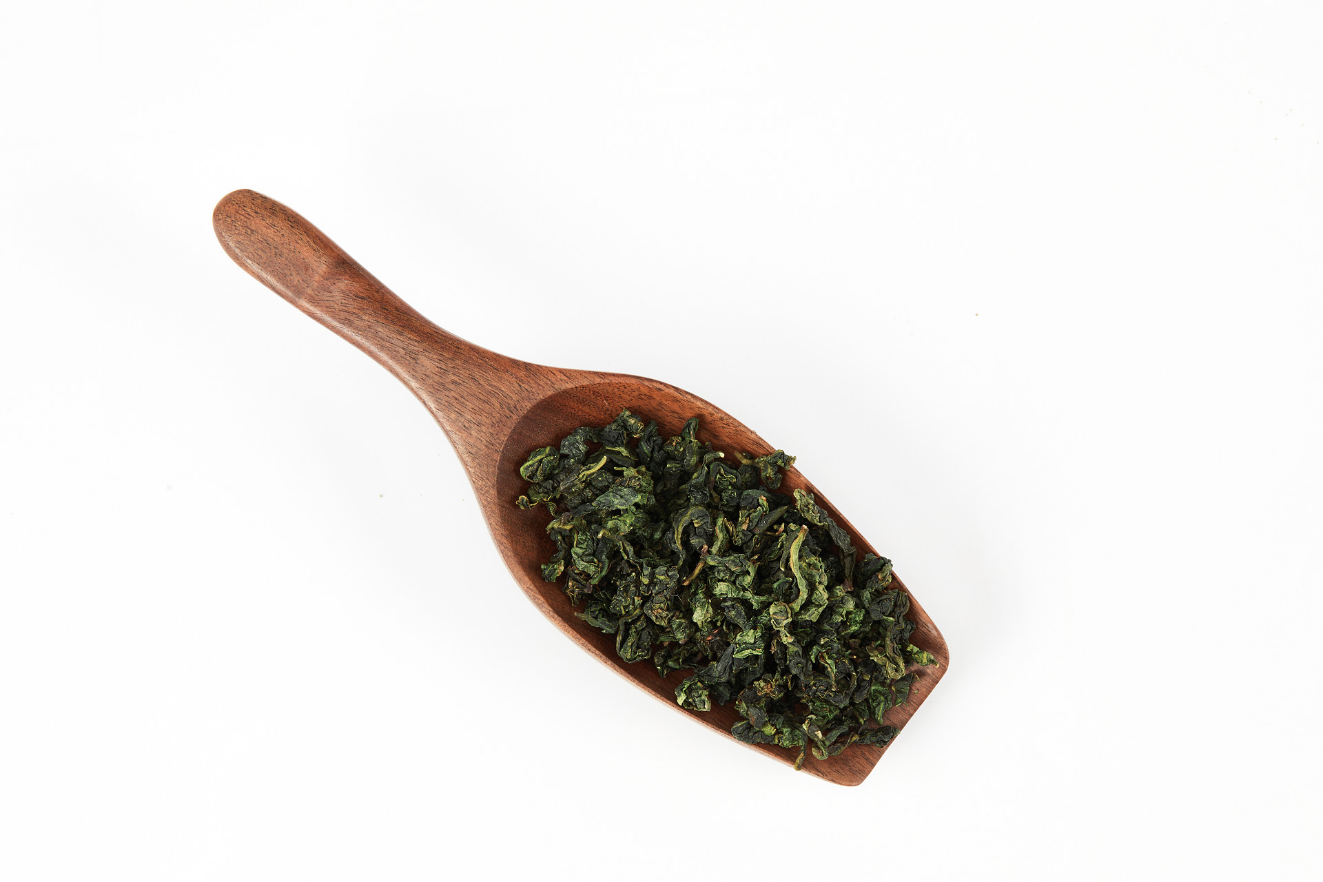 白底茶勺乌龙茶铁观音茶叶