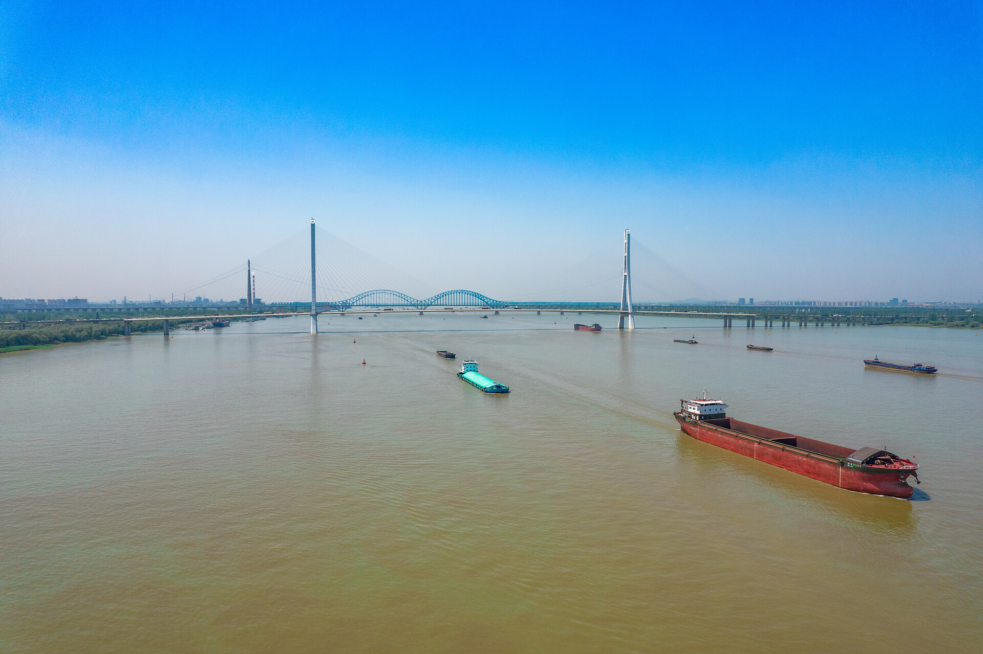 高清长江船运货轮