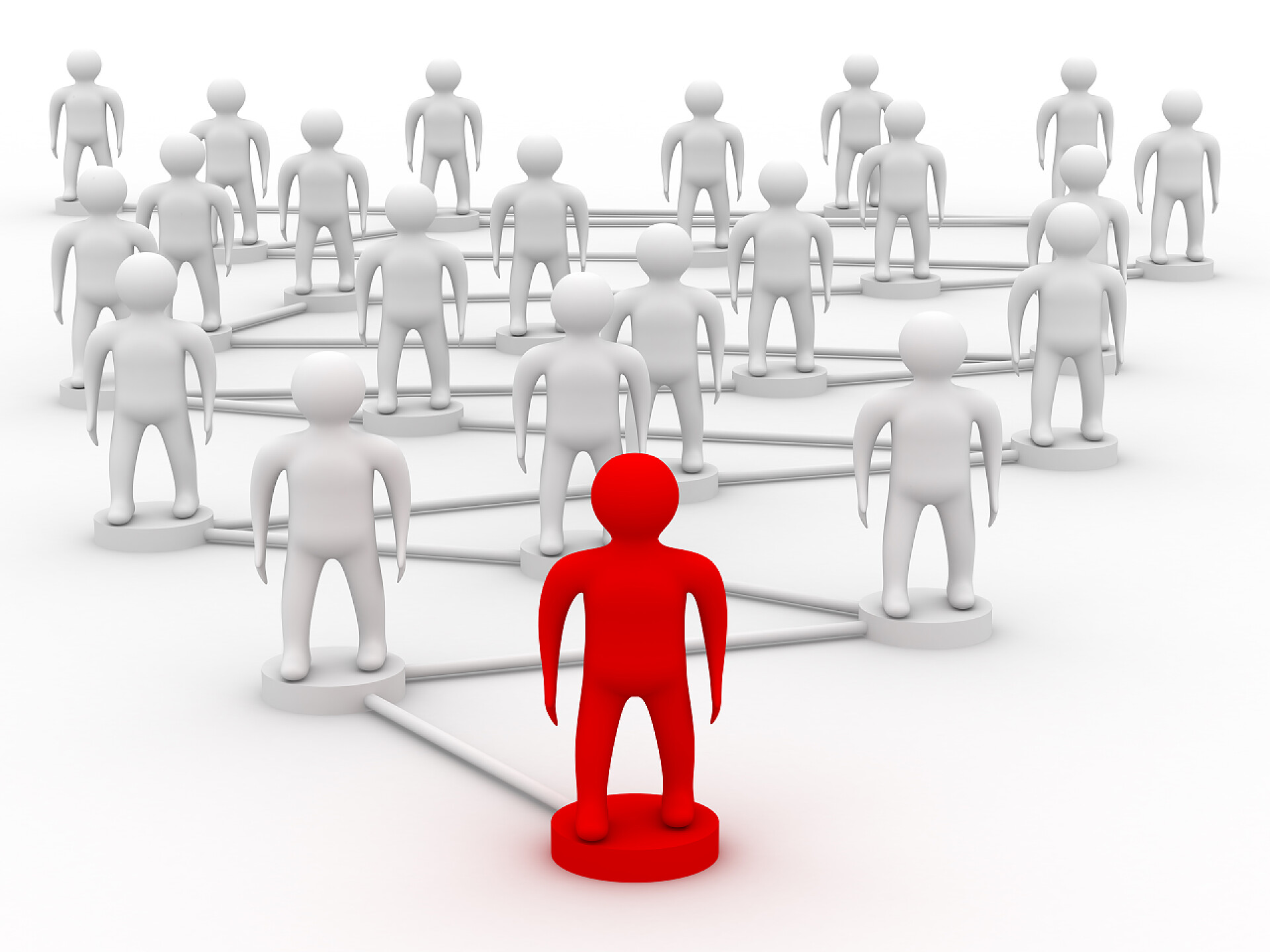 团队组织结构图团队合作的概念图像。3d 图像.