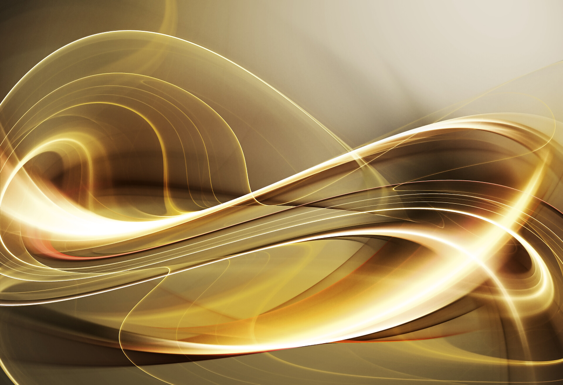 金色渐变曲线发光流动抽象动感曲线