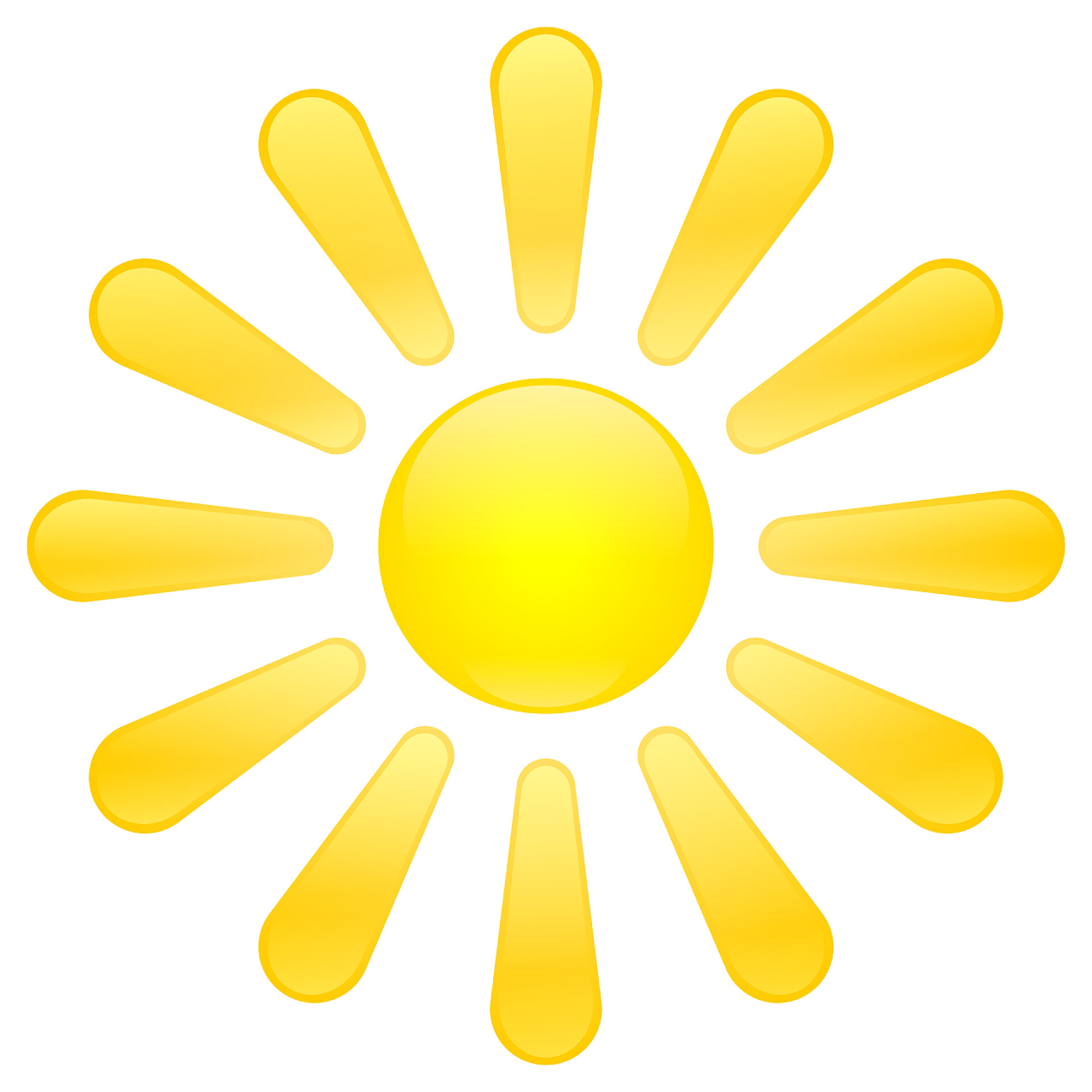 白色背景黄色太阳图标孙先生