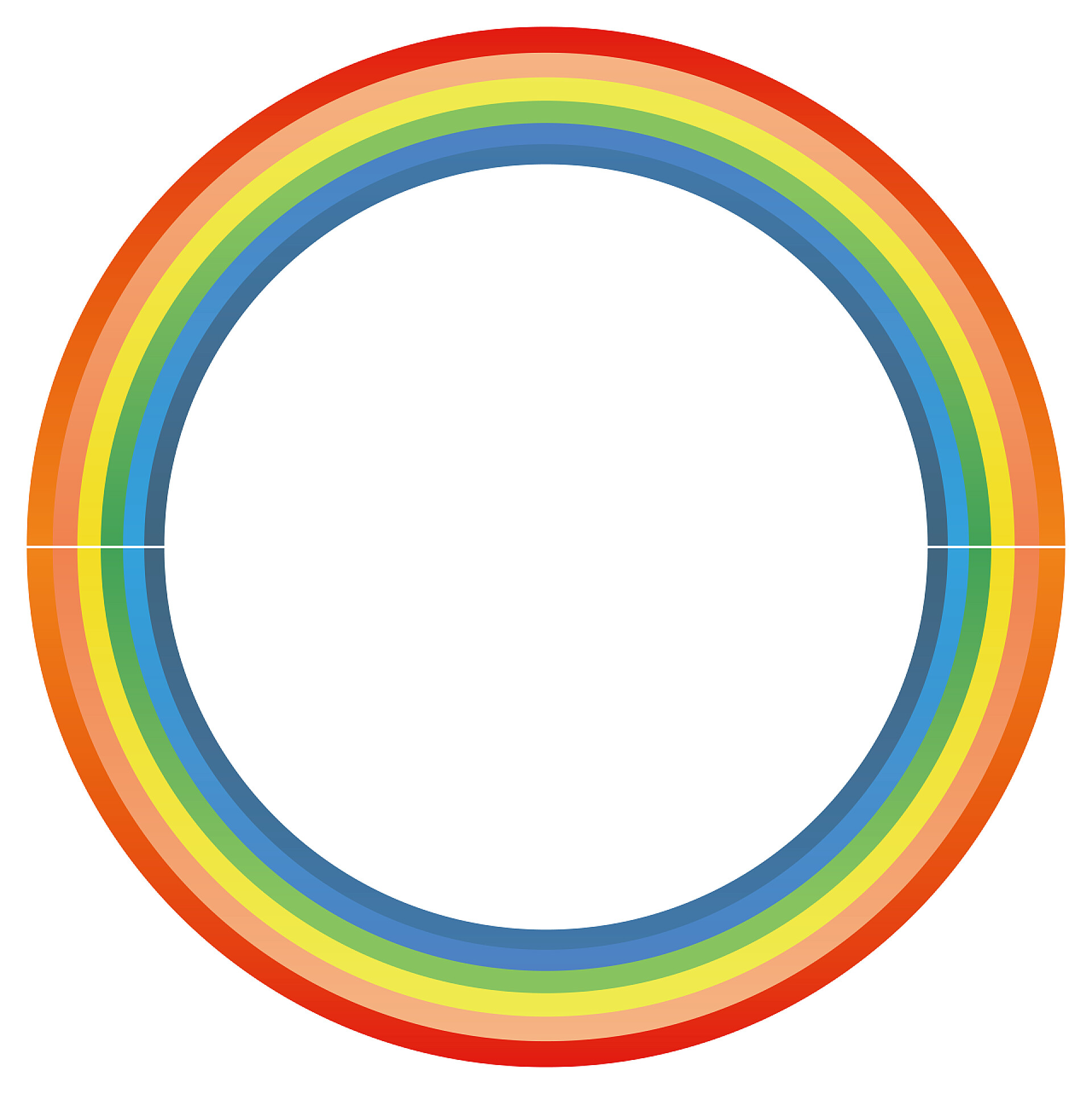 白色背景上的彩虹圈彩虹圈