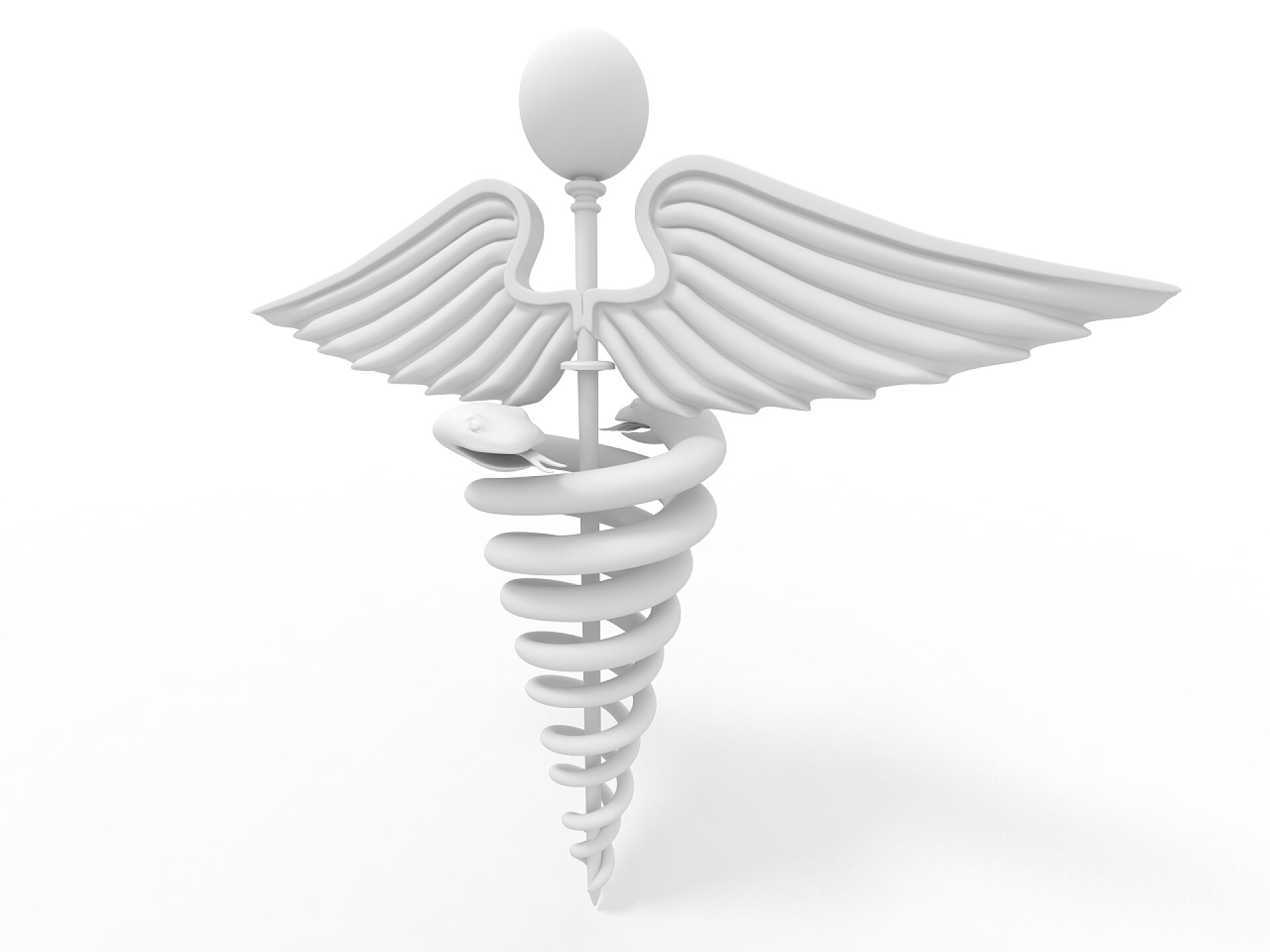 白色背景上的创意符号医学的象征