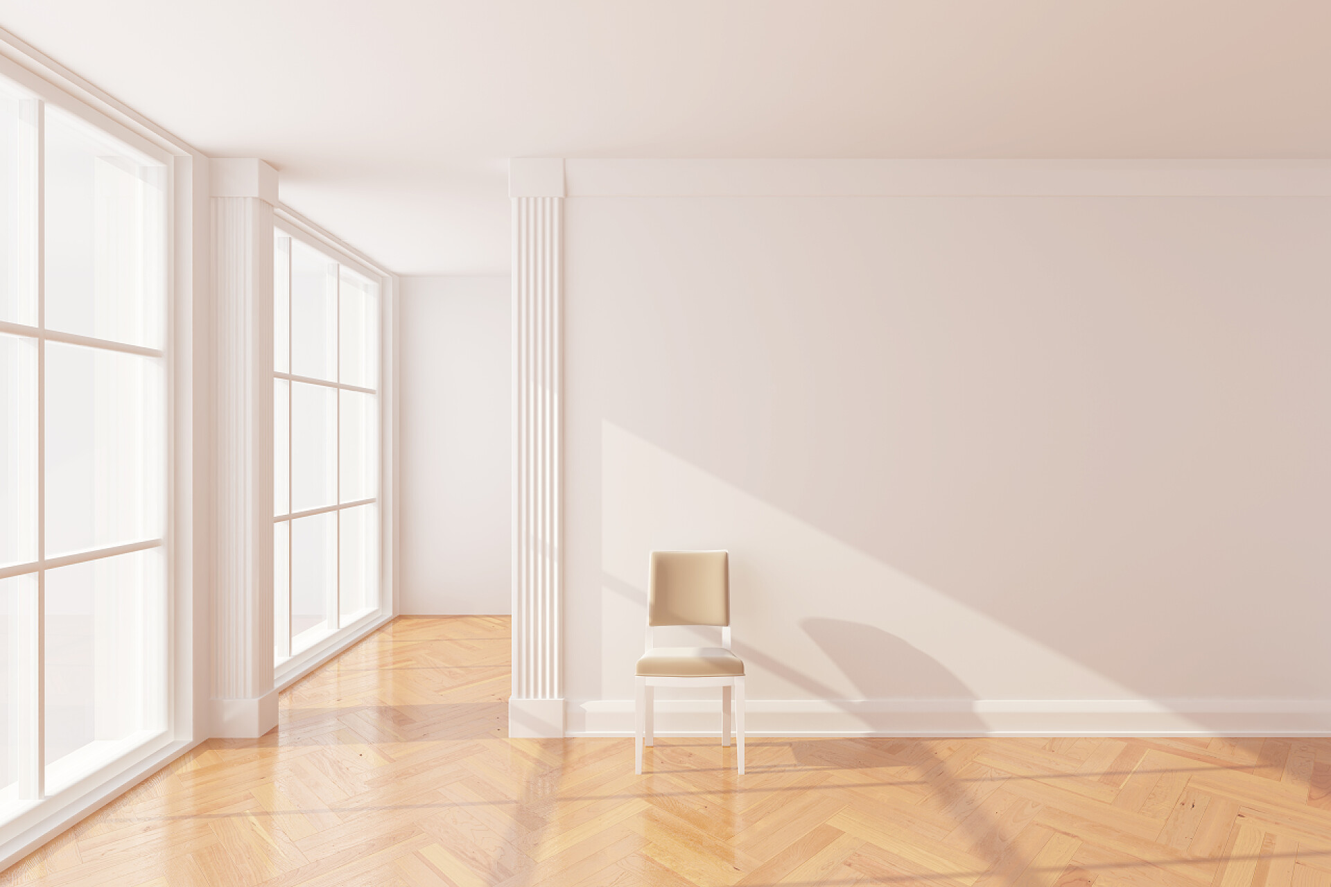 简约小清新房子空的新房间