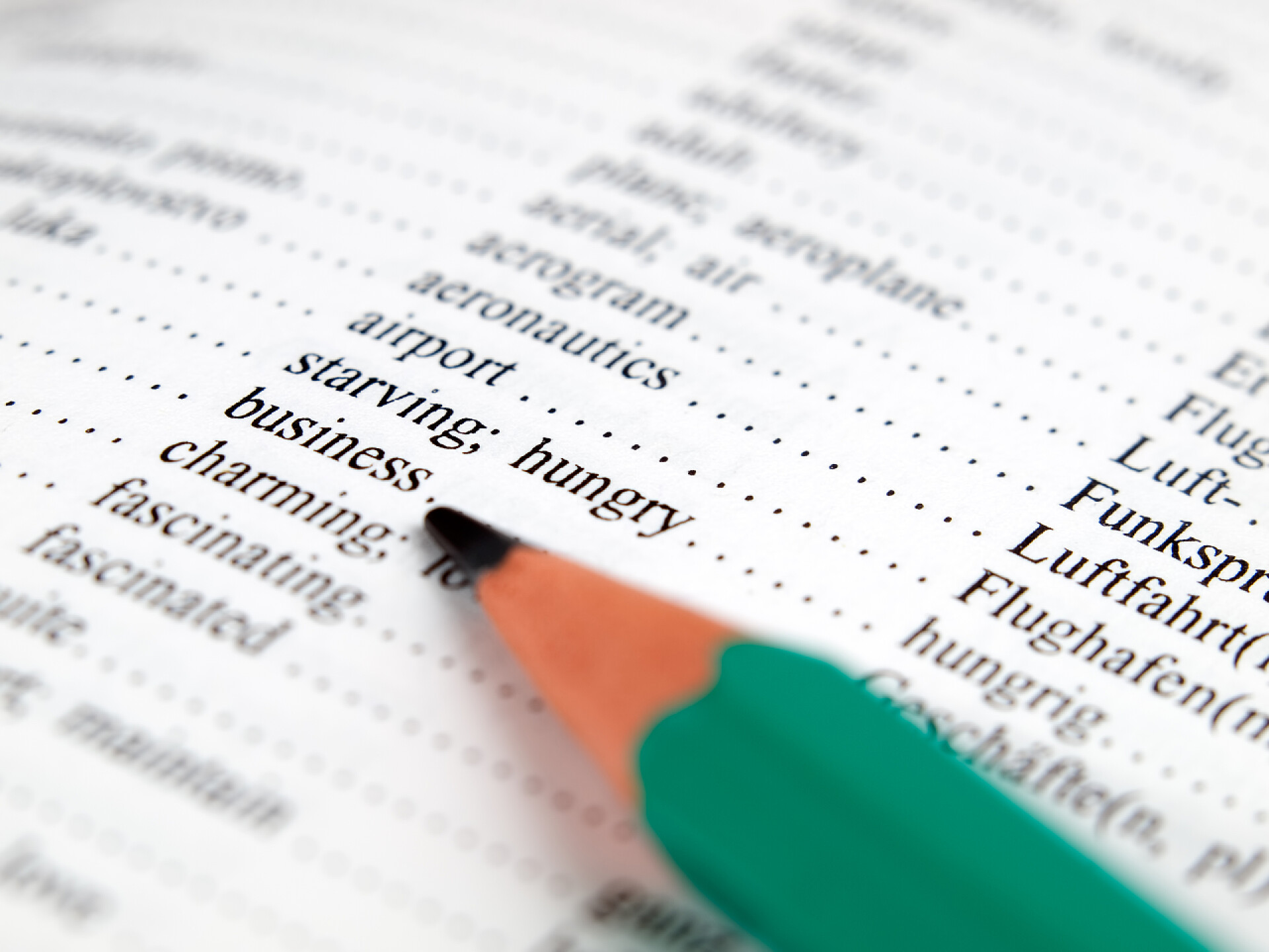 试卷上的一个铅笔商务词