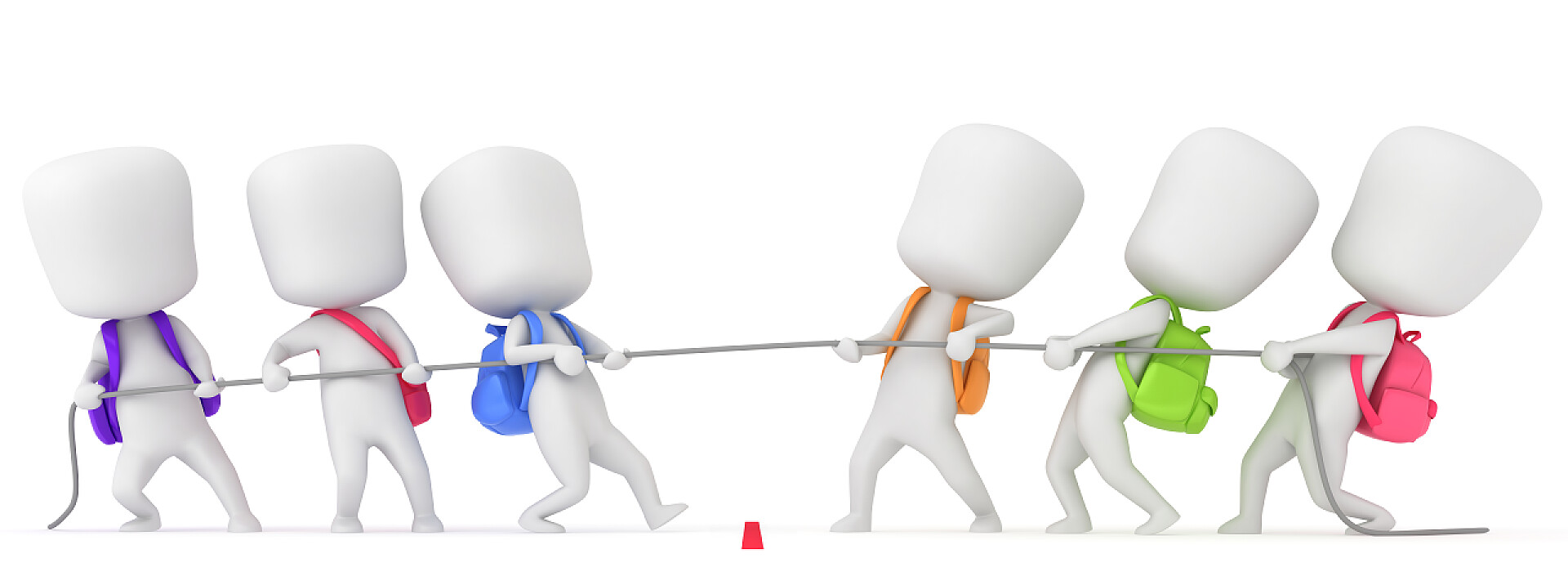 3D小孩在拔河B.拔河