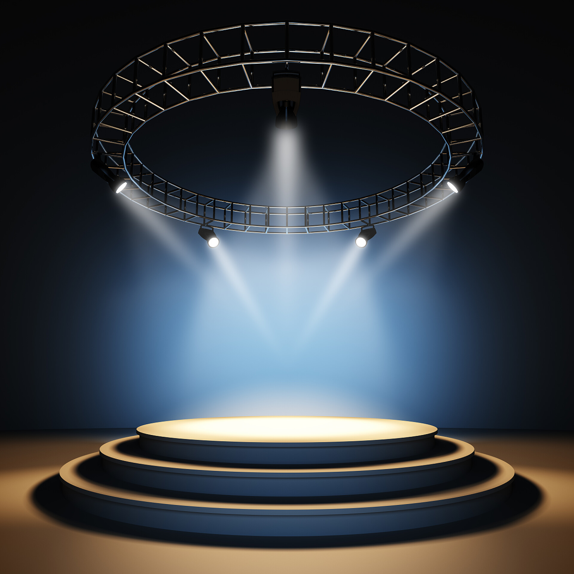 灯光下的舞台空旷的舞台.