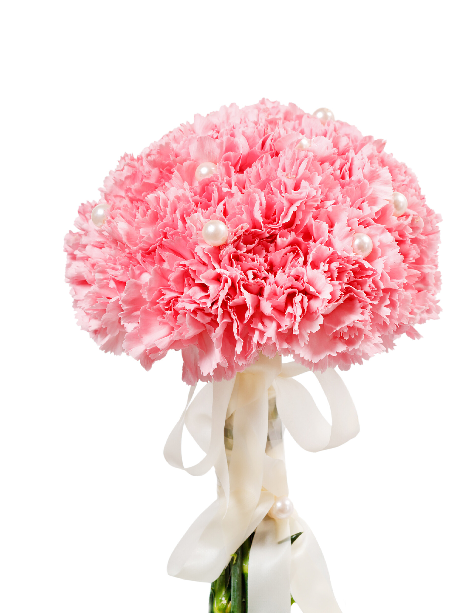 白色背景上的新娘花束新娘花束