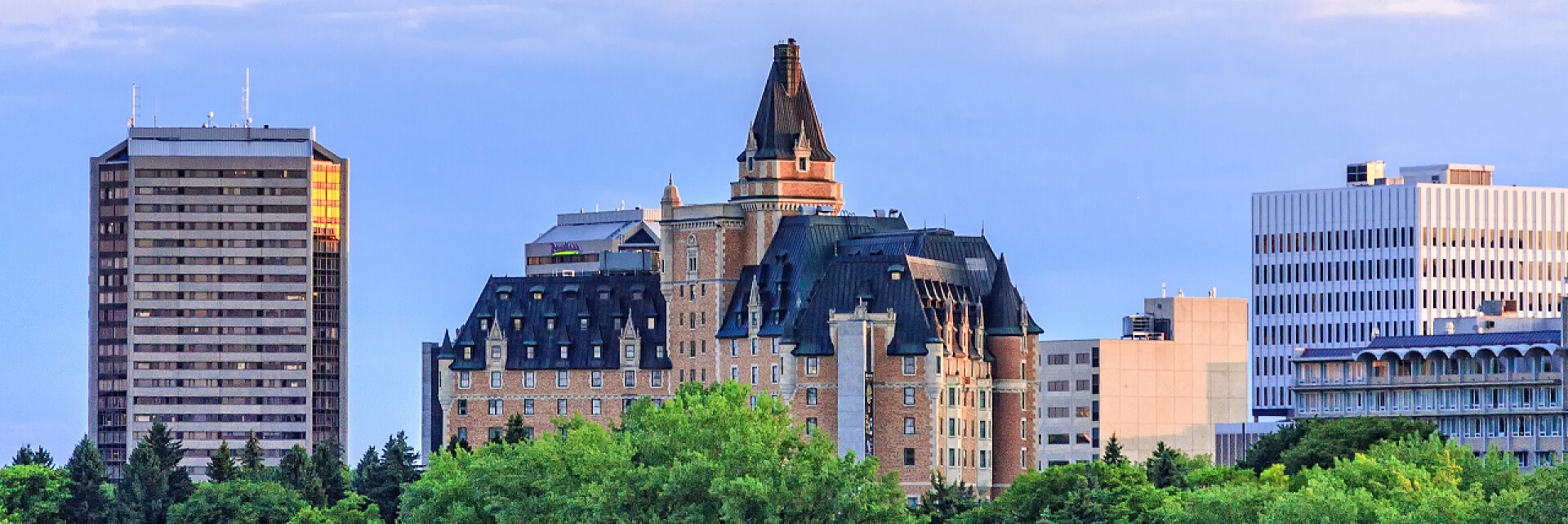 城市中心的标志性建筑萨斯卡通的里程碑