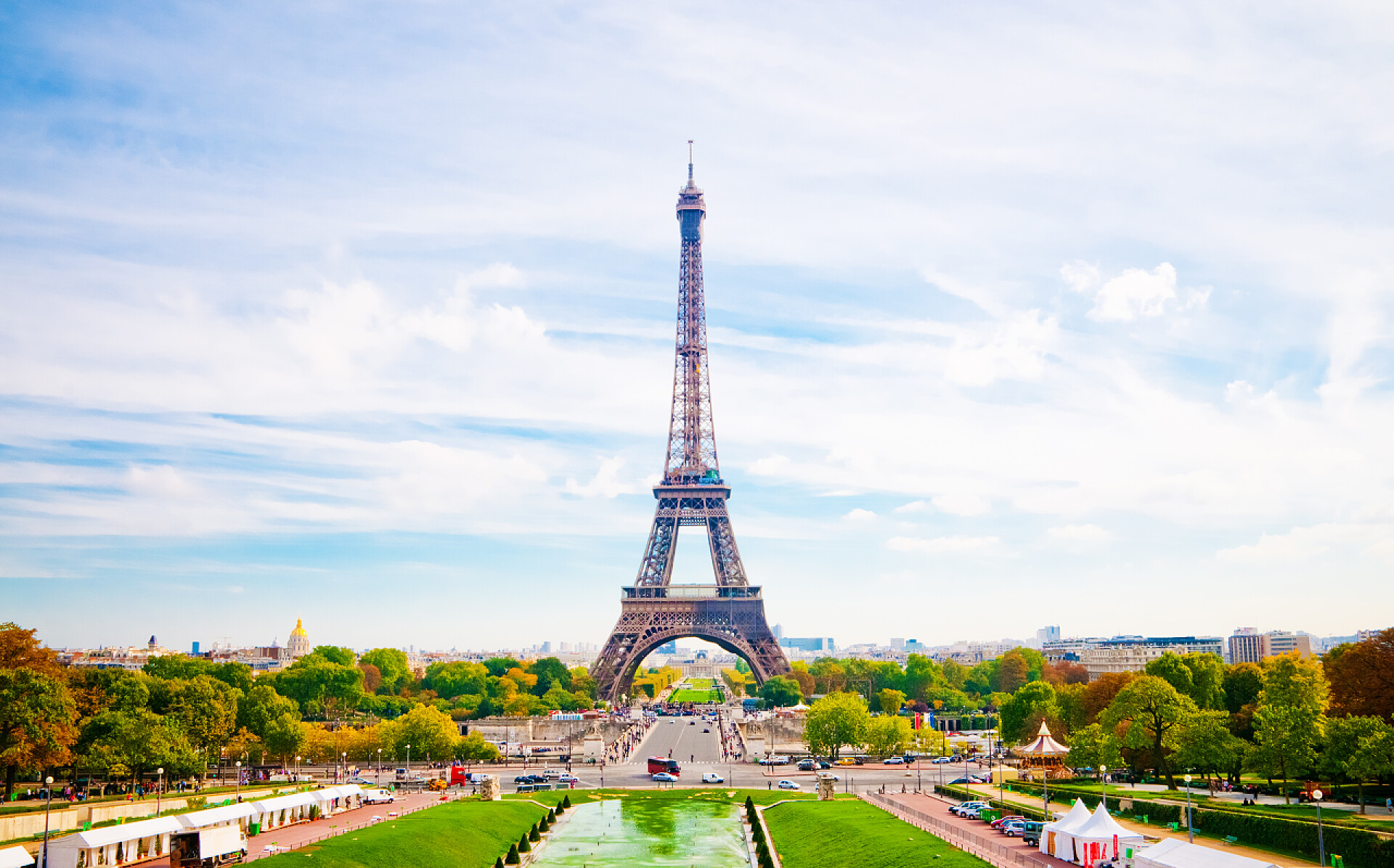 巴黎的埃菲尔铁塔巴黎，美丽的埃菲尔铁塔