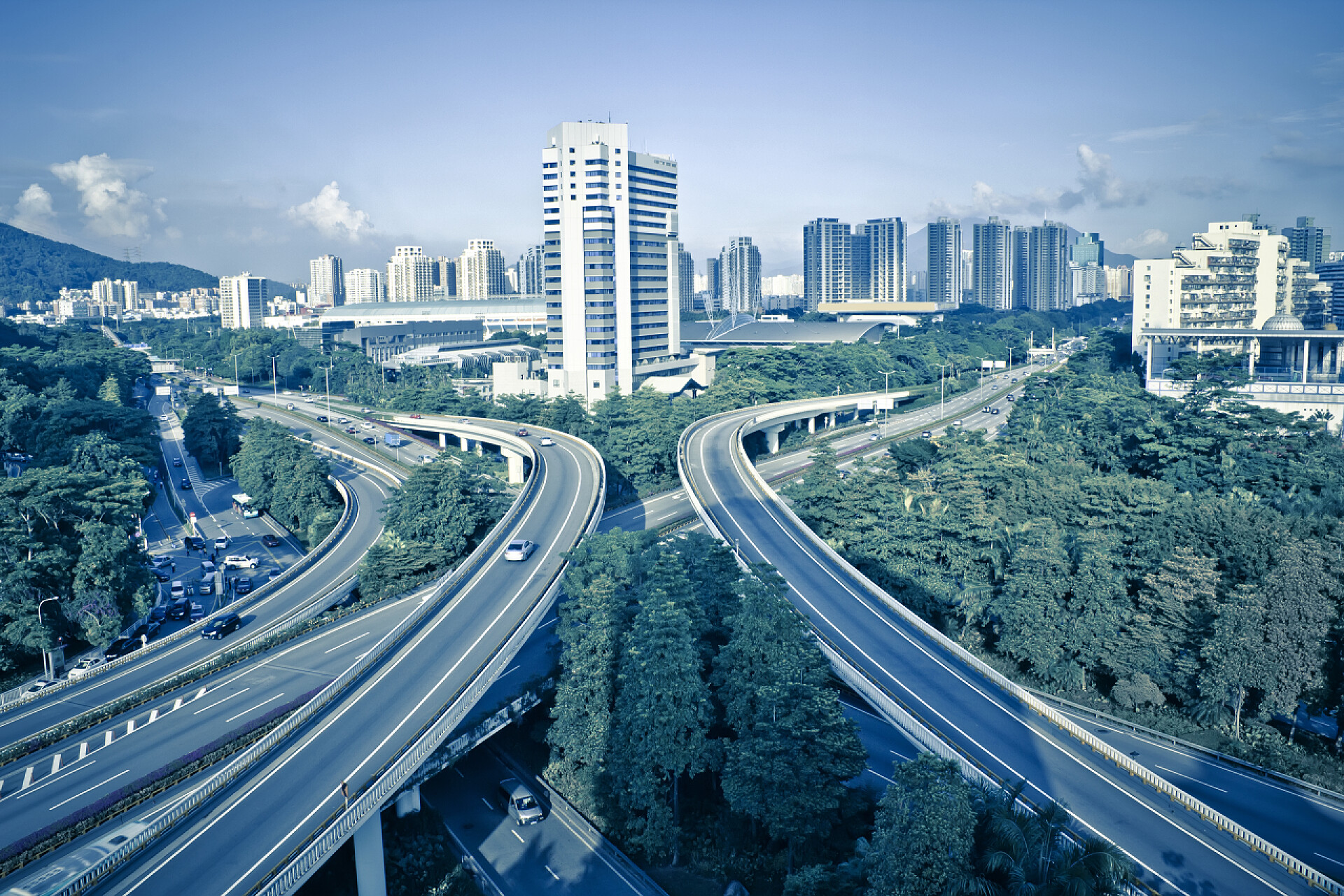 繁华城市的立交桥立交桥