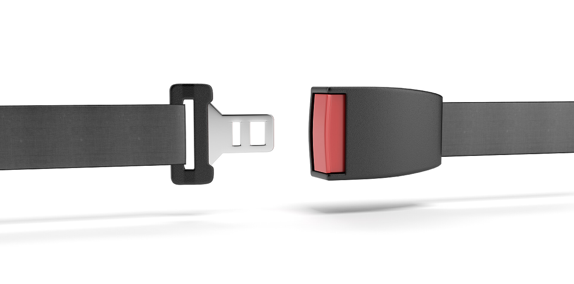 白色背景打开的安全带打开的安全带.