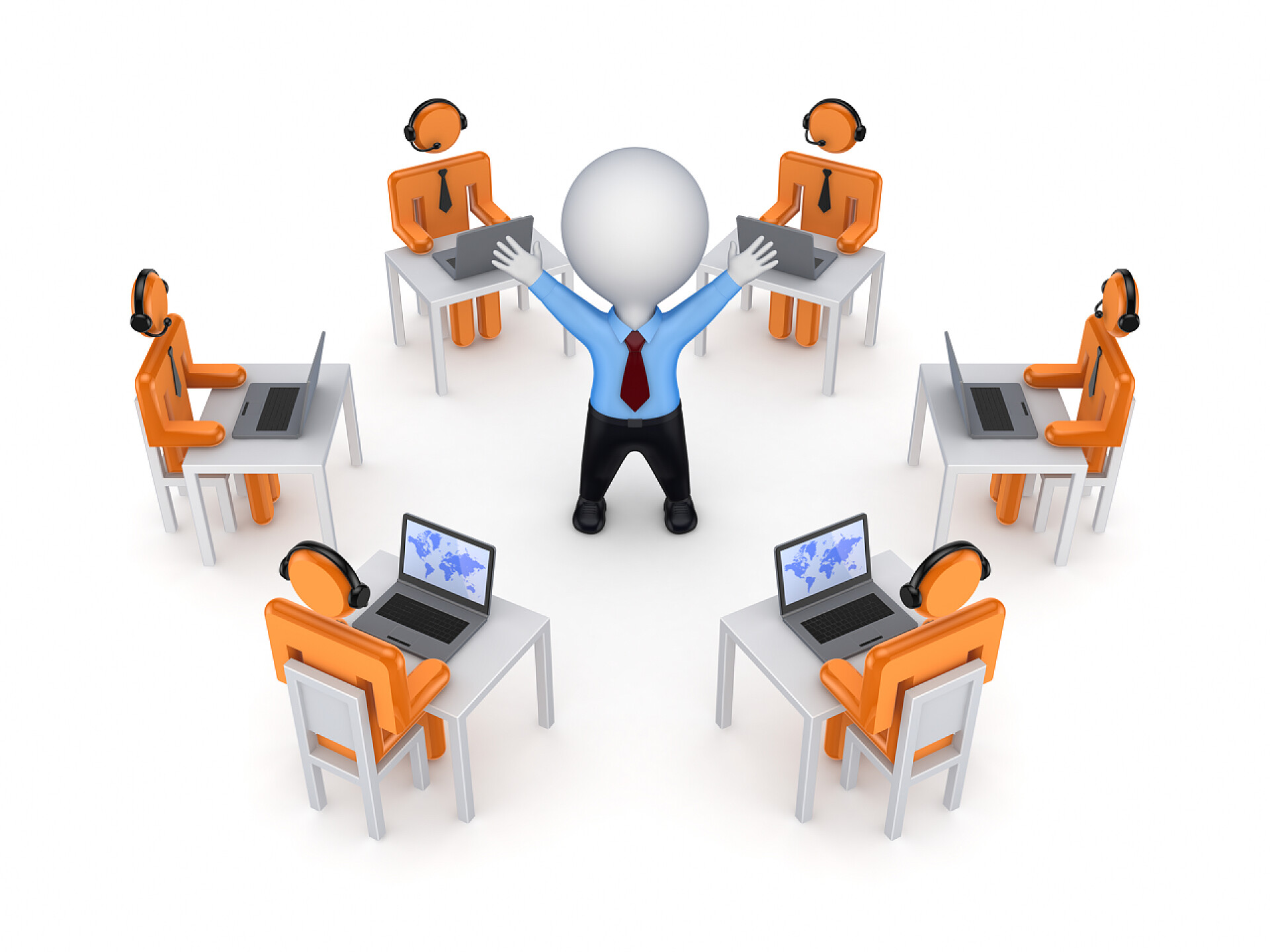 领导讲话式白色3d呈现图领导概念.