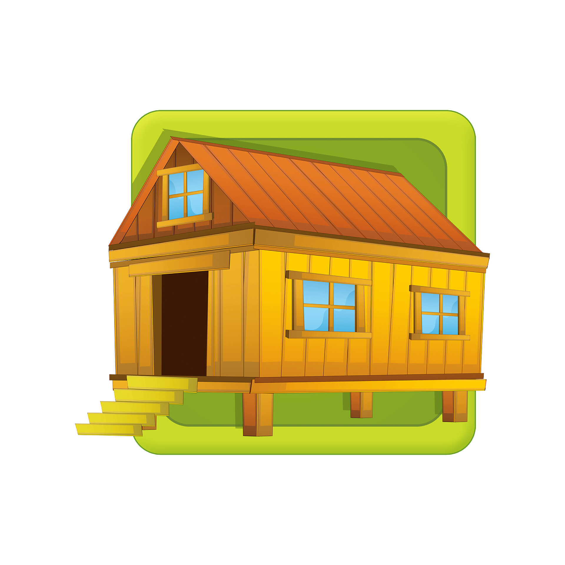 白色背景上的鸡窝的图标鸡窝图标