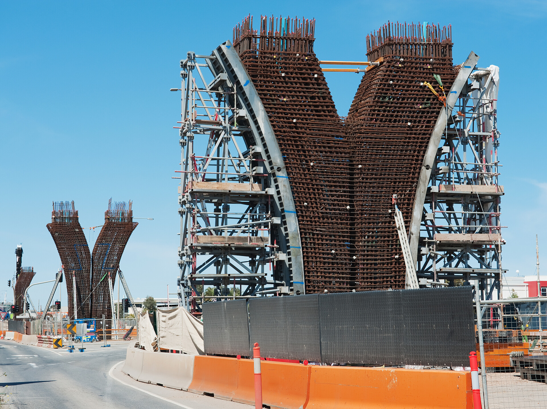 重建中的道路视图道路改造