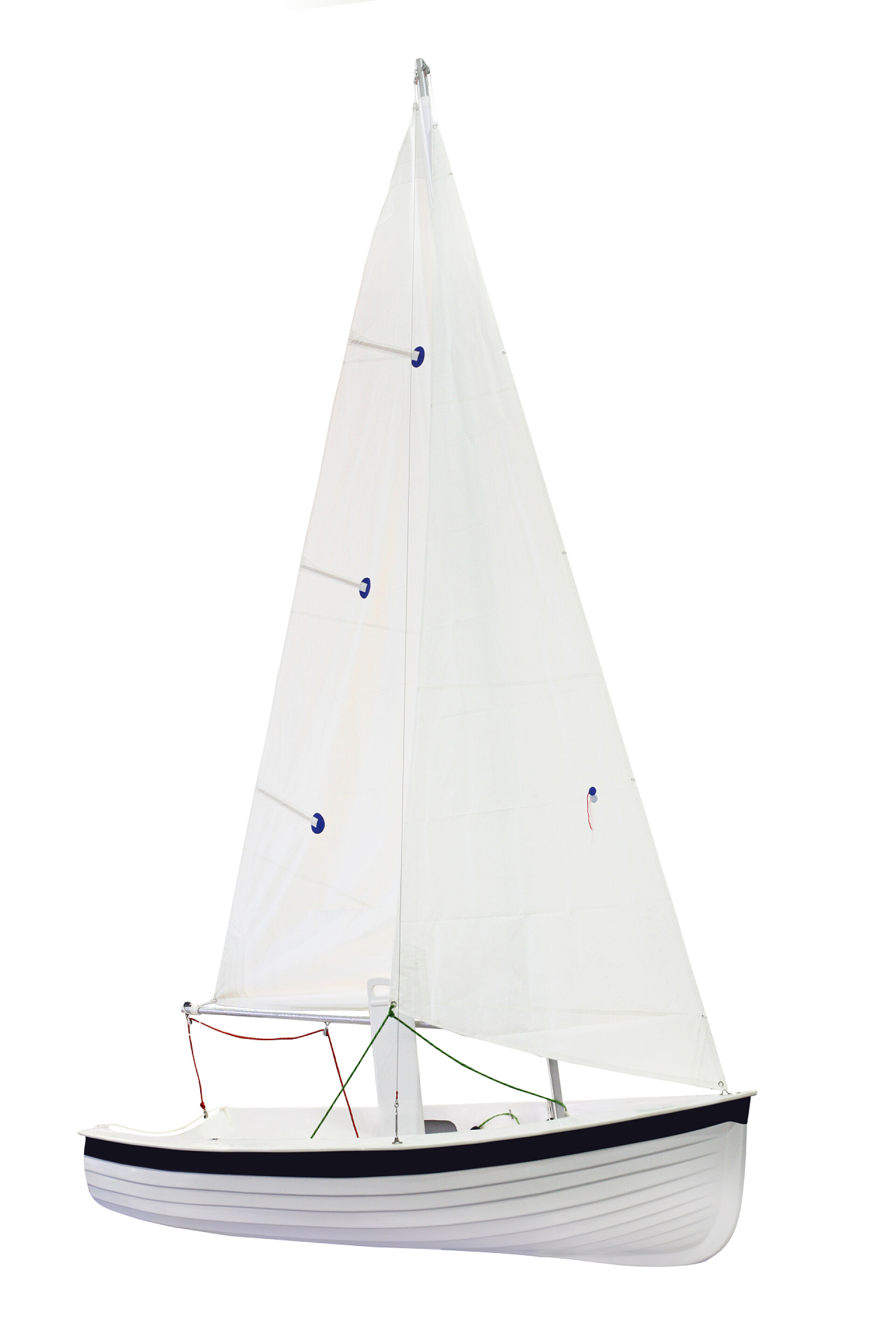 在白色背景下的帆船帆船