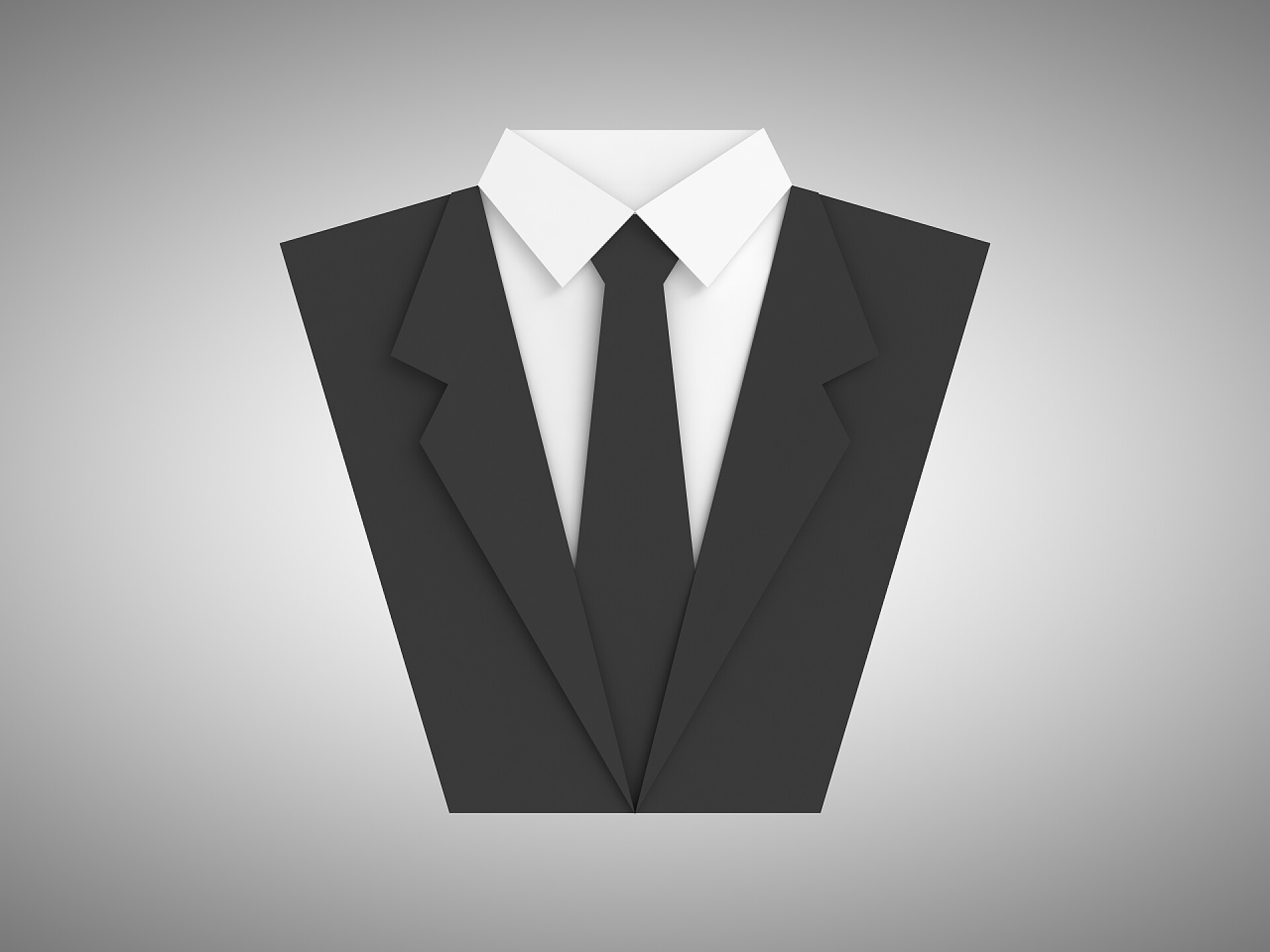 灰色背景上的西装西装图标