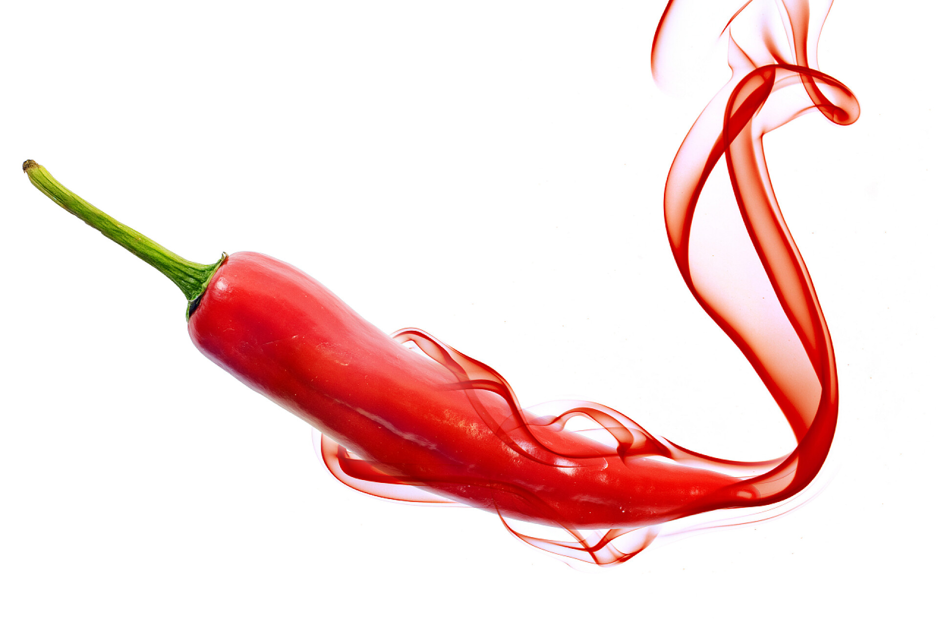 白色上的红辣椒