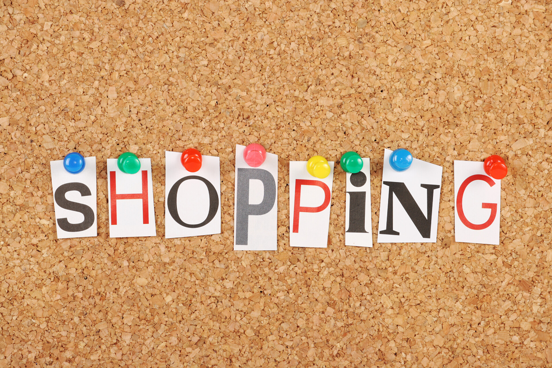 购物标识的广告牌购物