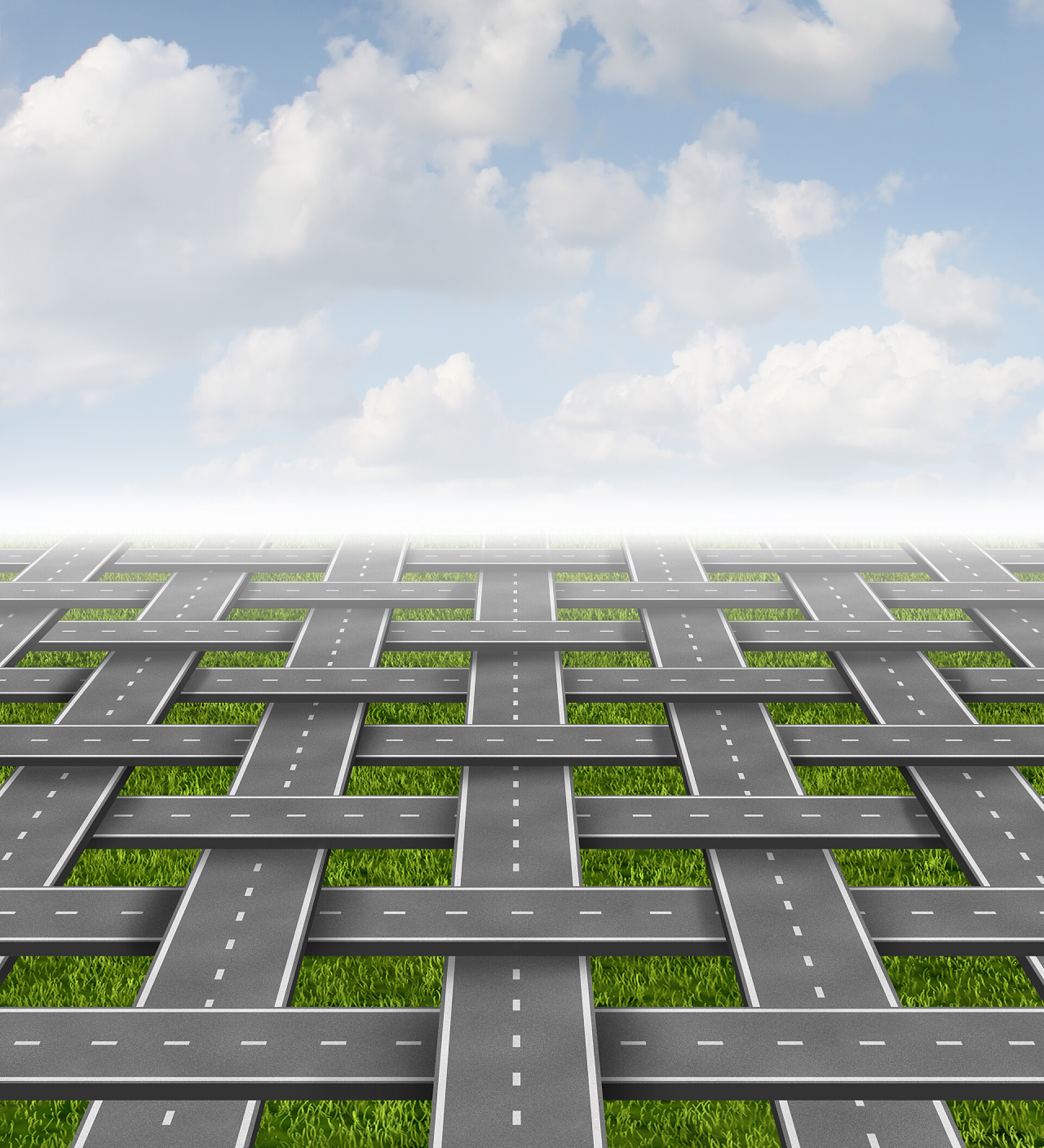 3d渲染三维网格的公路图案组织管理