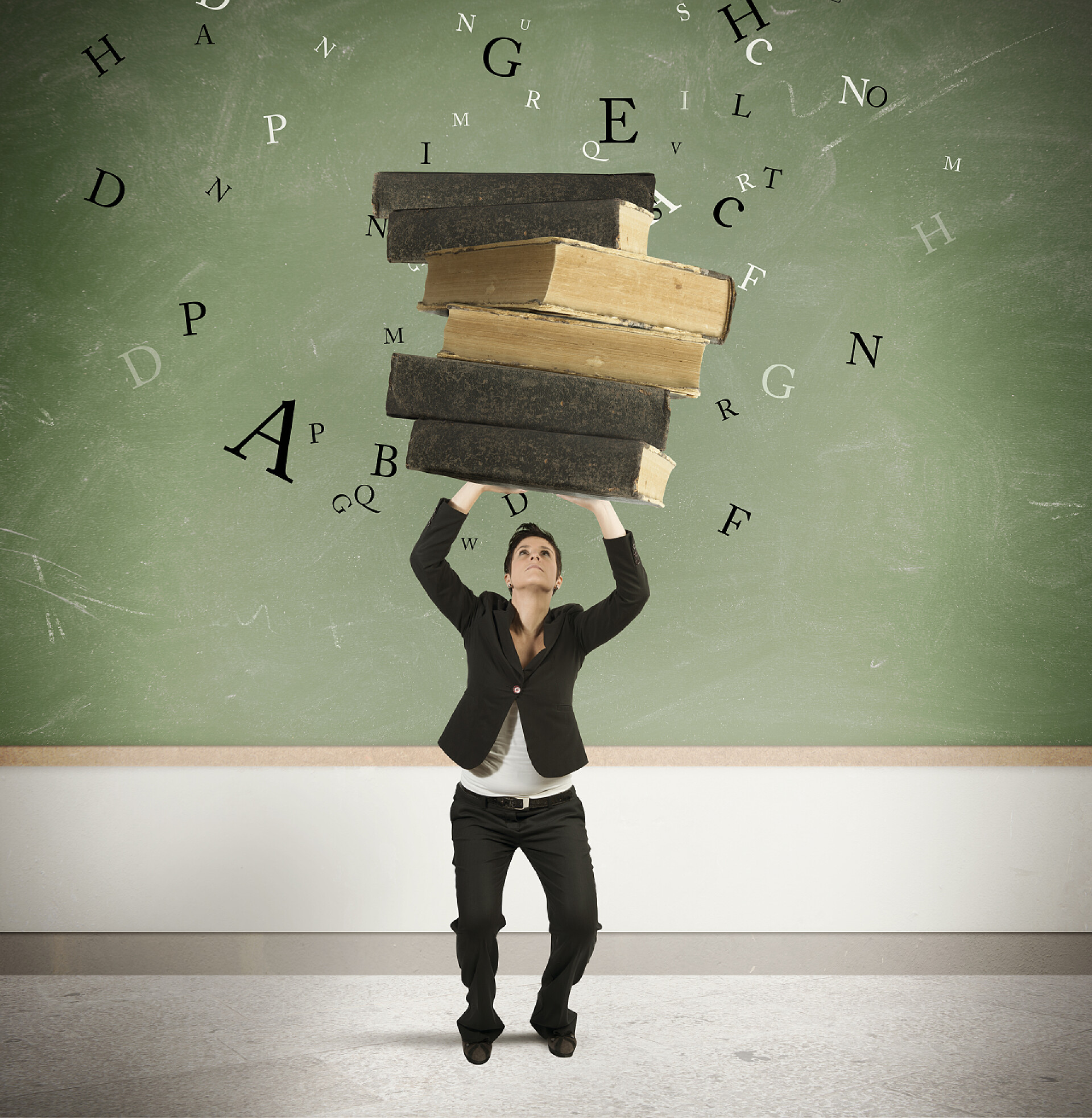 被书压迫的一名学生强调在研究中