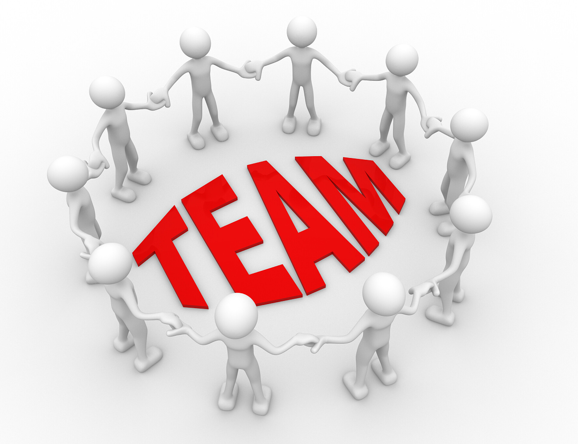 团队的概念的3D人物