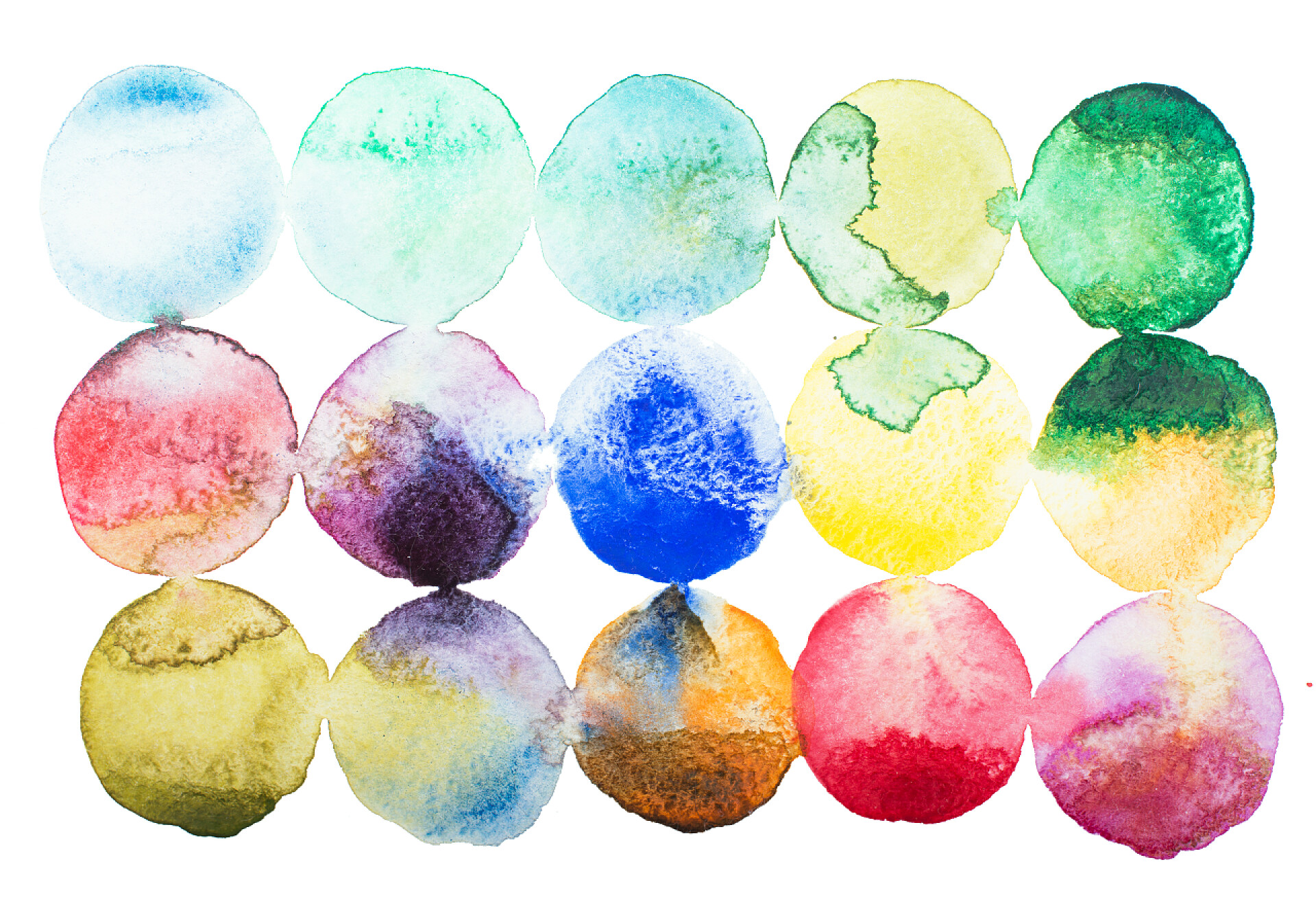 白色背景上对水彩画的多重颜色的调色白色背景上的抽象水彩画水彩画手绘丰富多彩的艺术油漆飞溅污点