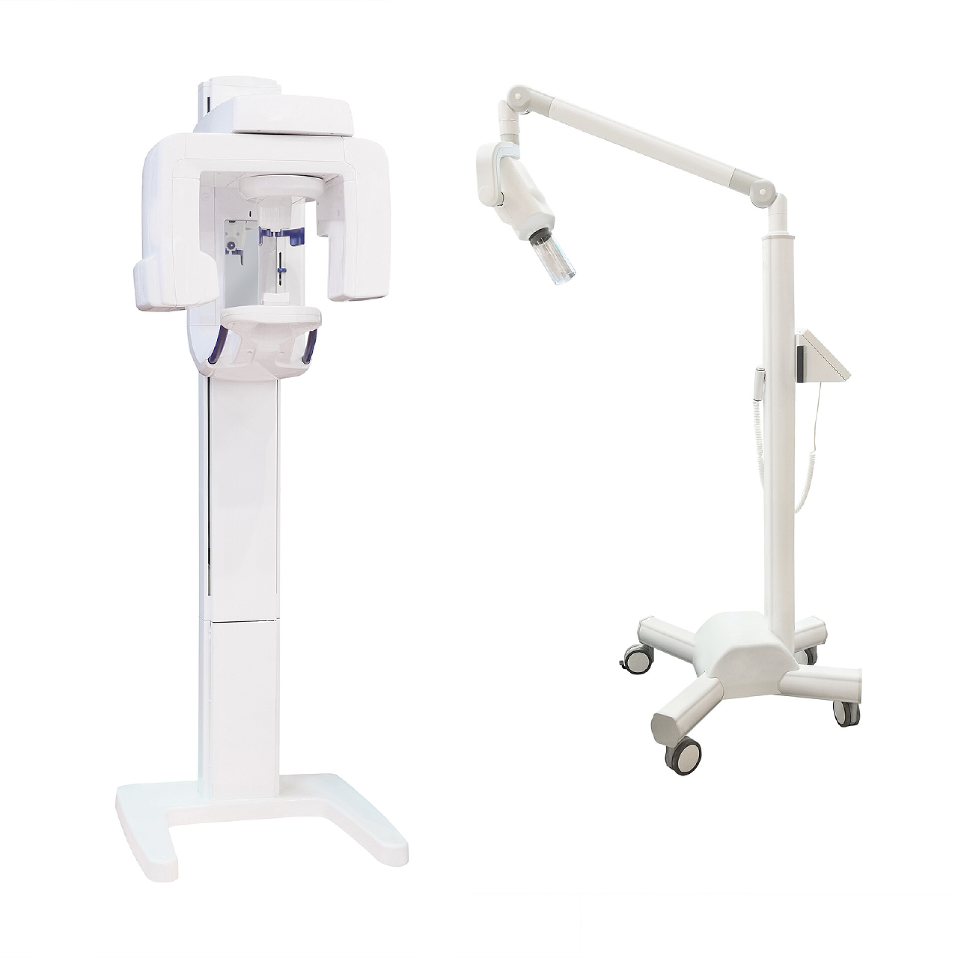 移动式牙科x线机在白色背景上牙科用 x 射线装置