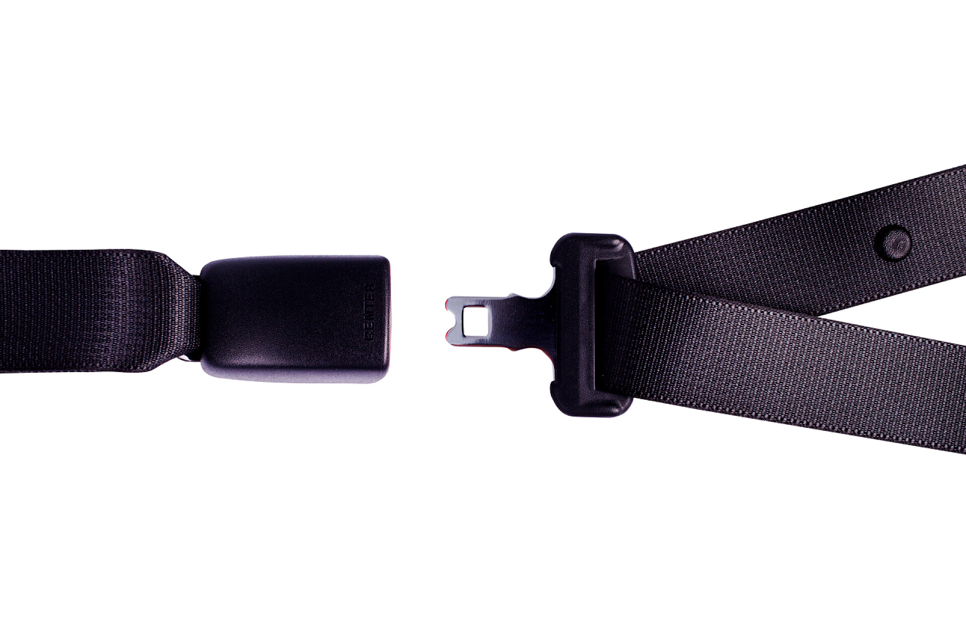 白色背景打开的安全带打开的安全带。所有在白色背景上