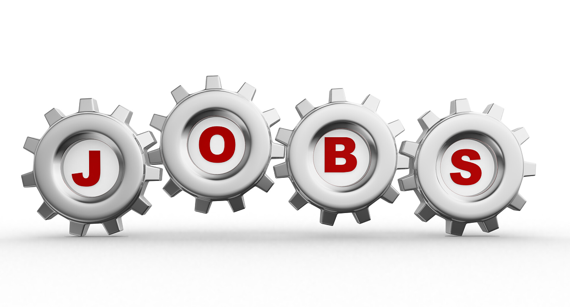 白色背景四个齿轮齿轮机构