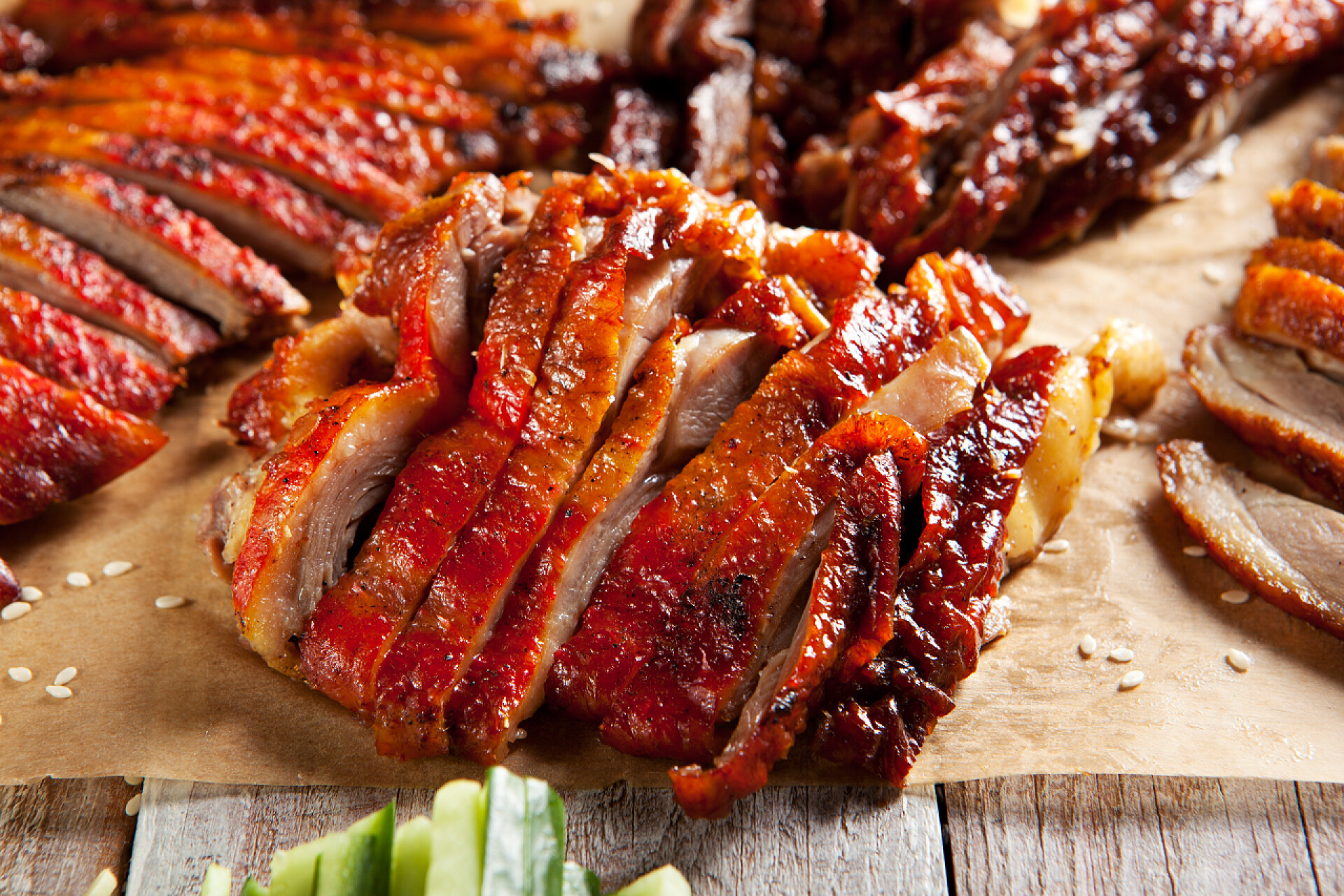 酱羊皮纸上的北京烤鸭在羊皮纸上的北京烤鸭 