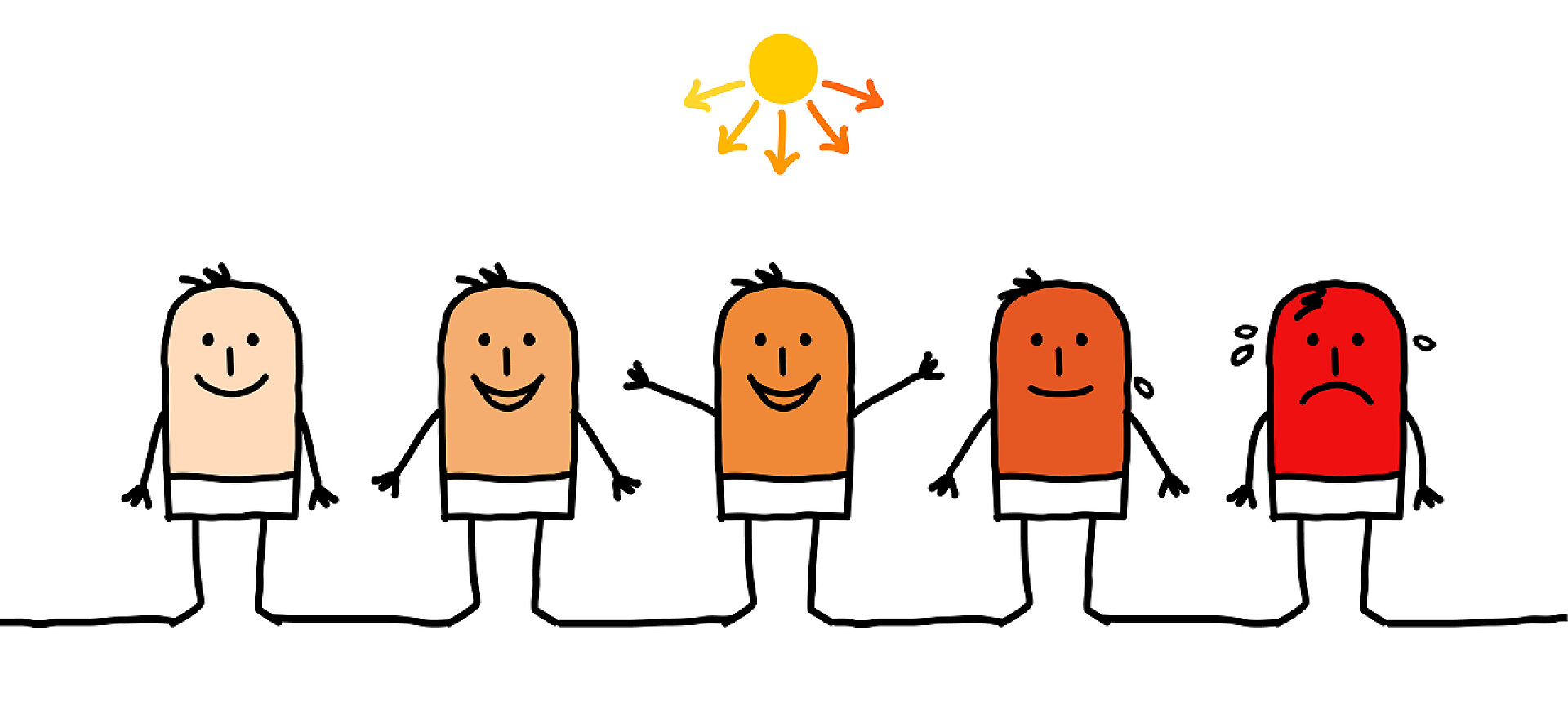 日光浴下卡通漫画的人物卡通漫画的人 & 日光浴