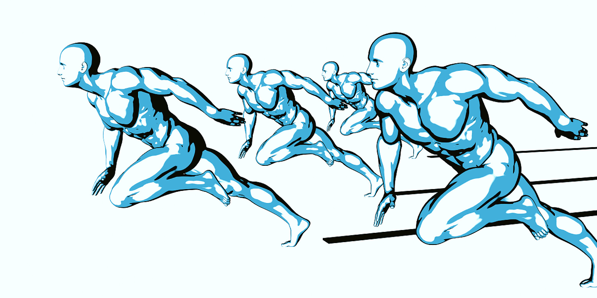 高效的团队在业务上冲刺的概念图高效的团队概念