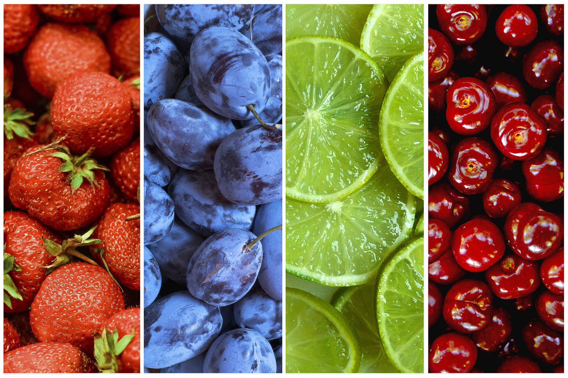 夏季水果图拼贴新鲜的夏季水果的竖条纹形式的抽象拼贴画