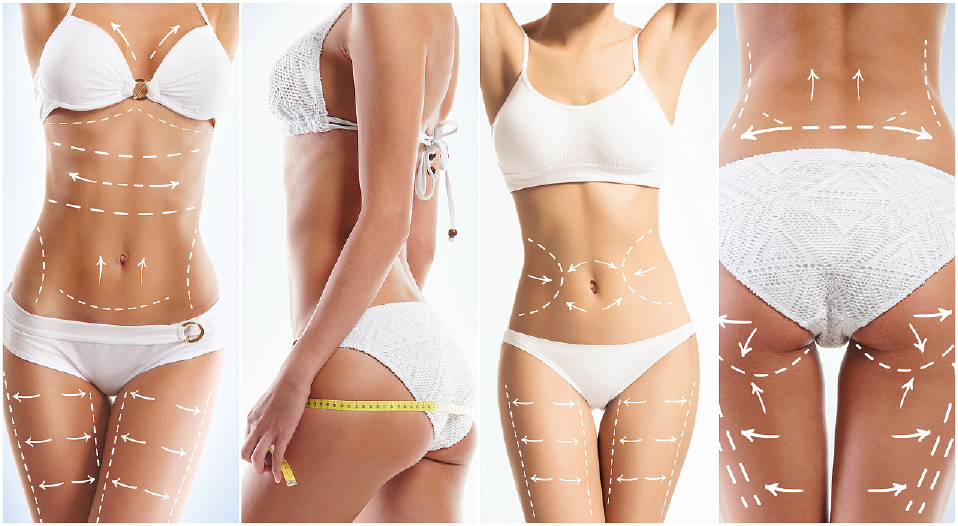 一个比基尼女孩的身材部位照女性的身体中泳装