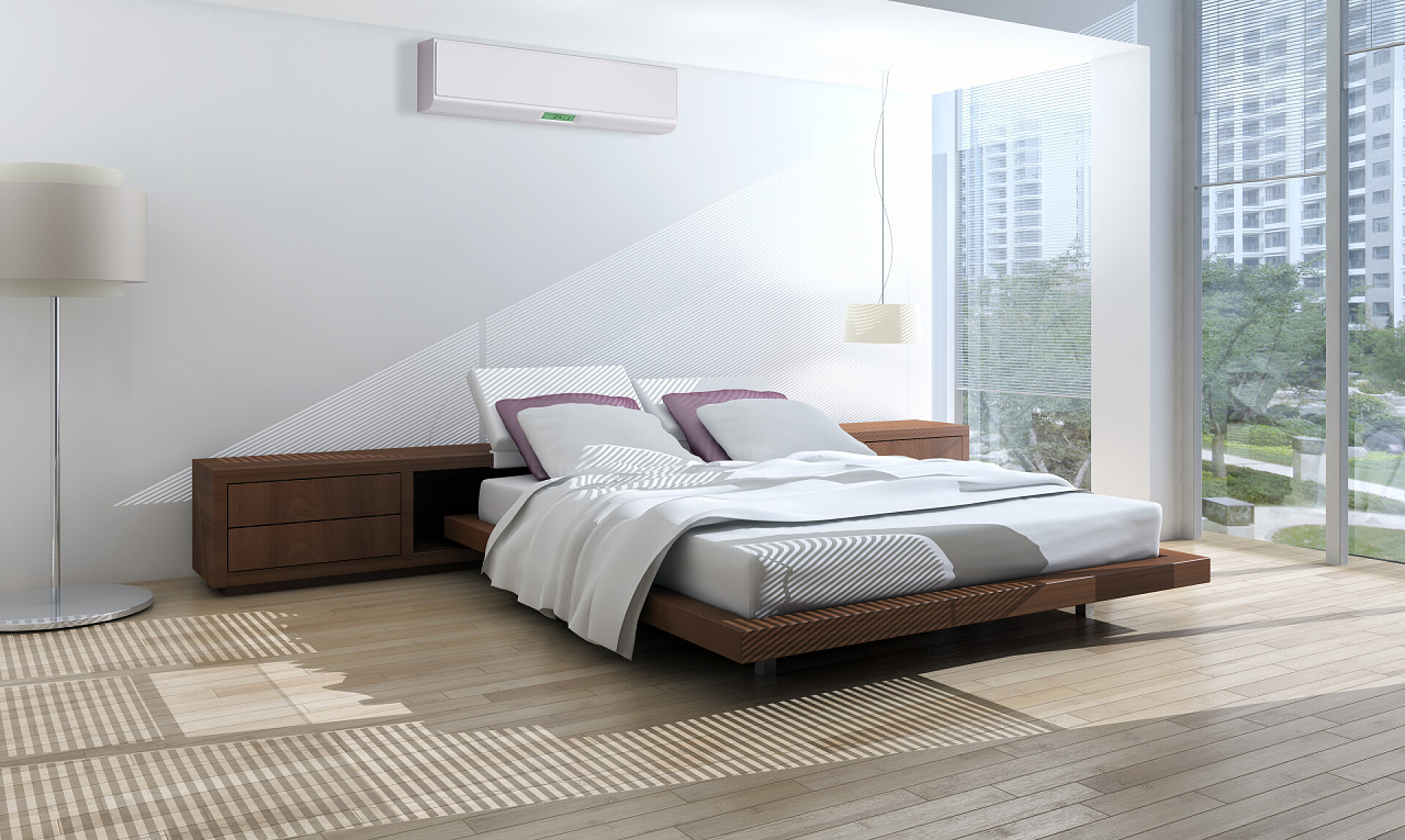 现代室内空调3D渲染插图现代室内空调3d 渲染插图