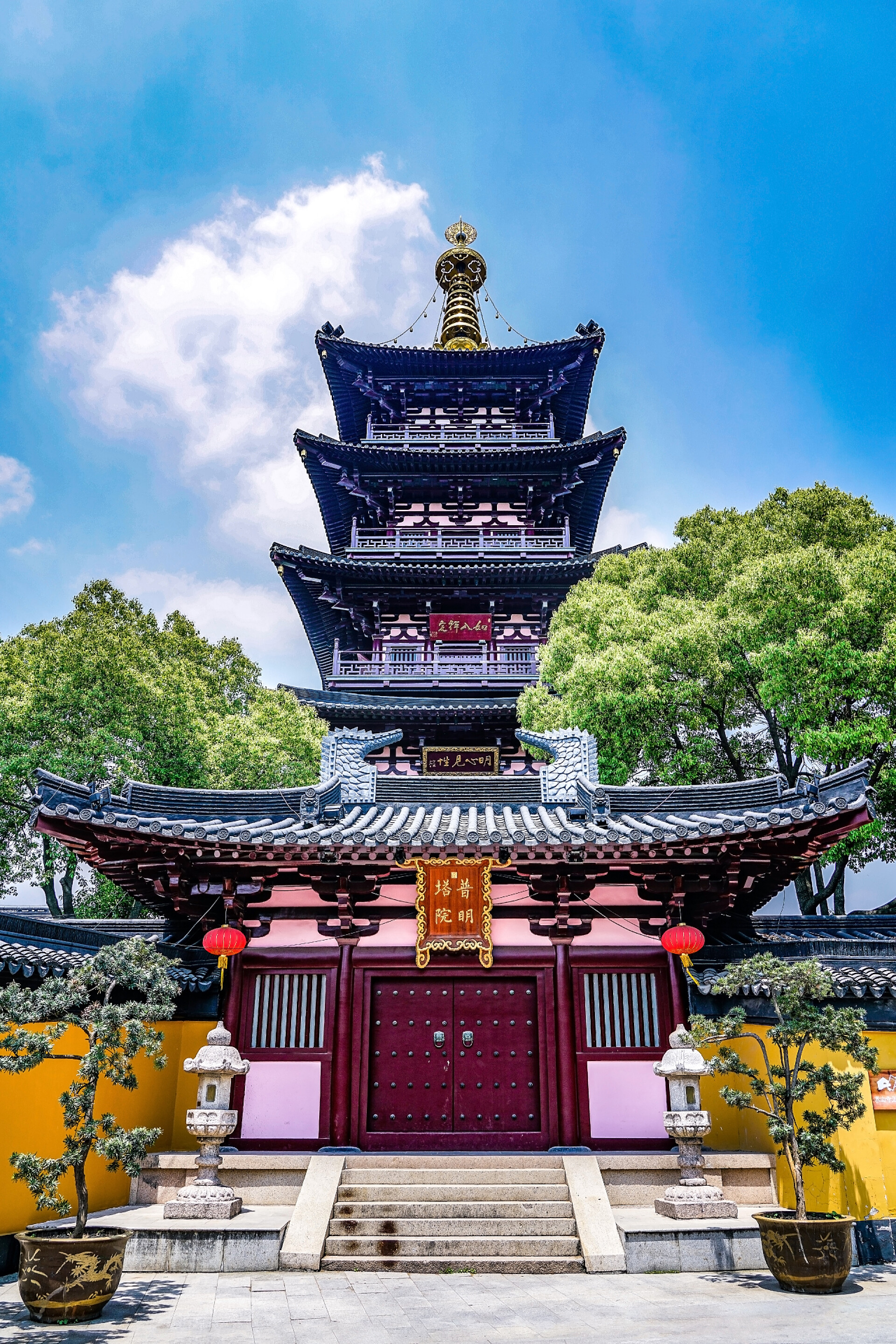 苏州寒山寺鼓楼建筑苏州汉山寺鼓楼