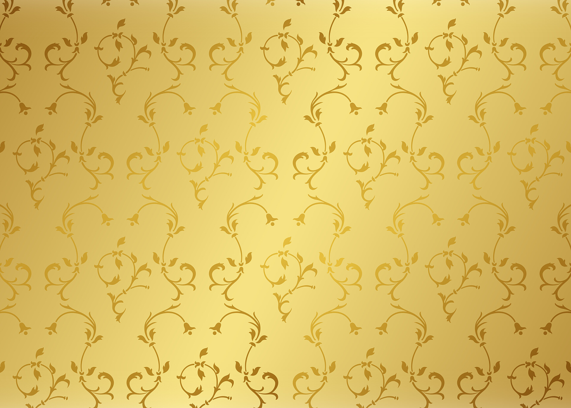 金黄色花纹背景黄金锦缎背景