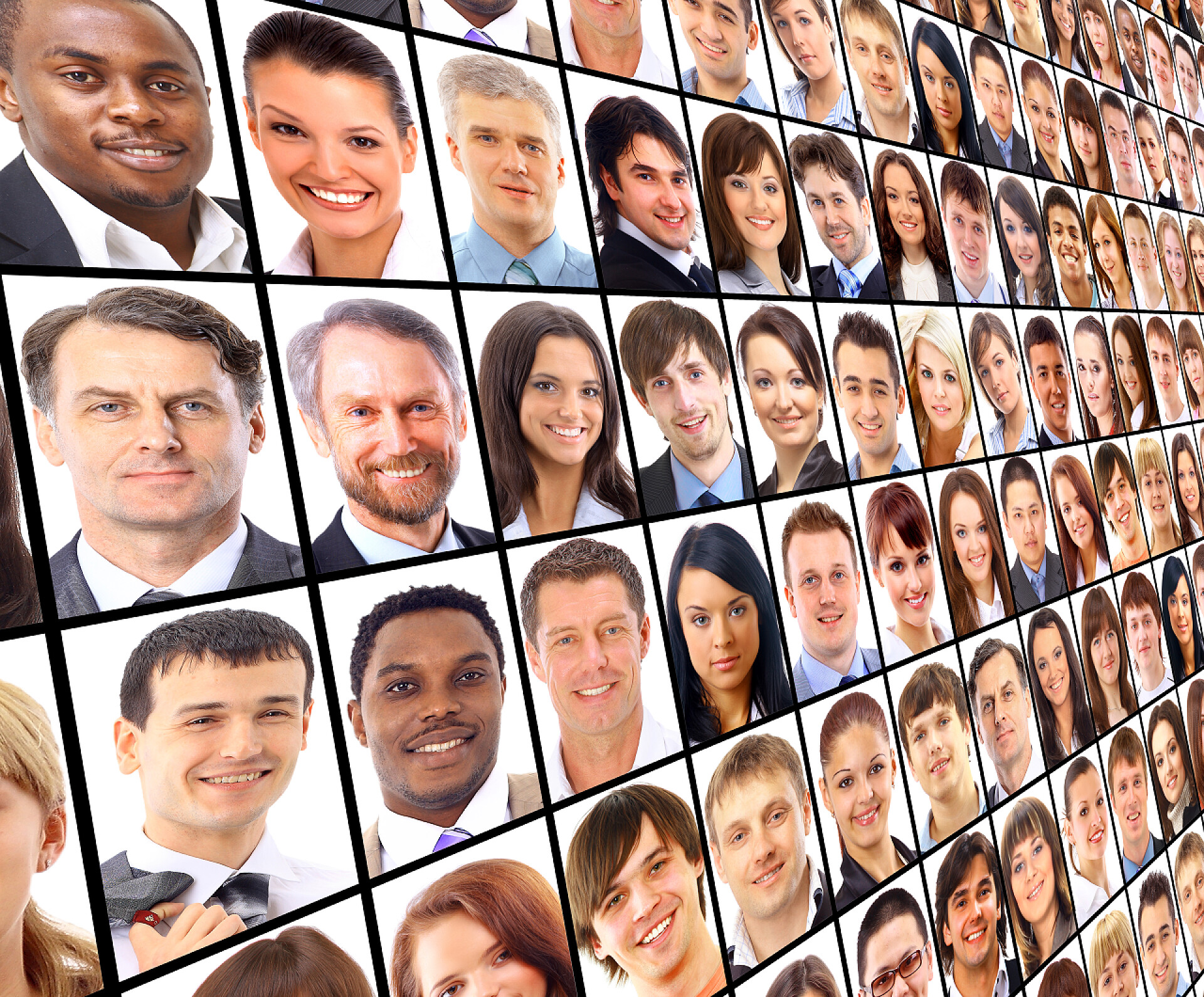 各种人物画像许多孤立的画像