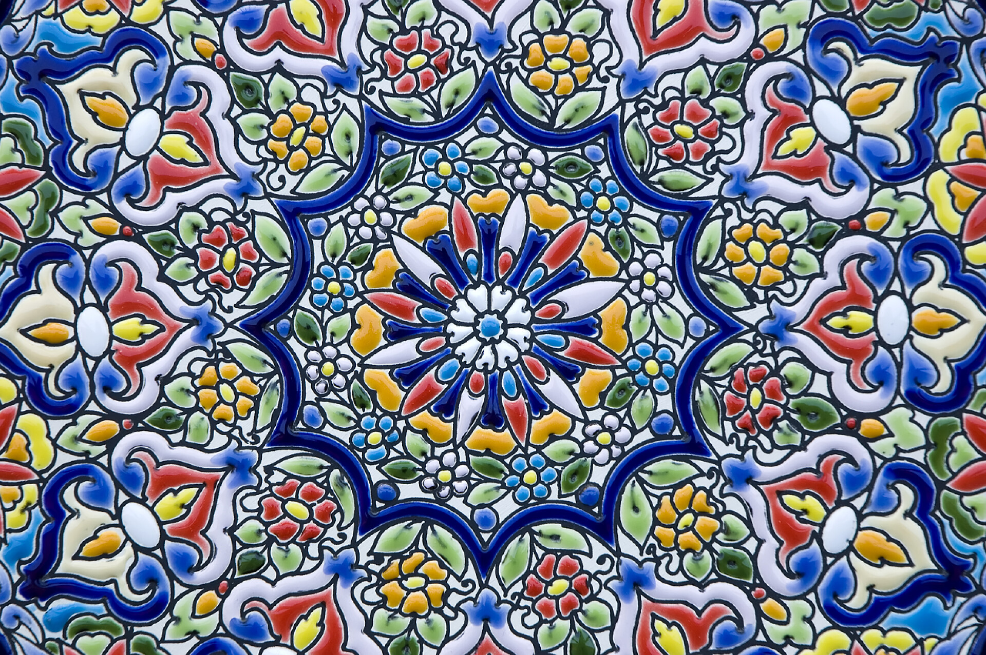 多彩的陶瓷板背景图