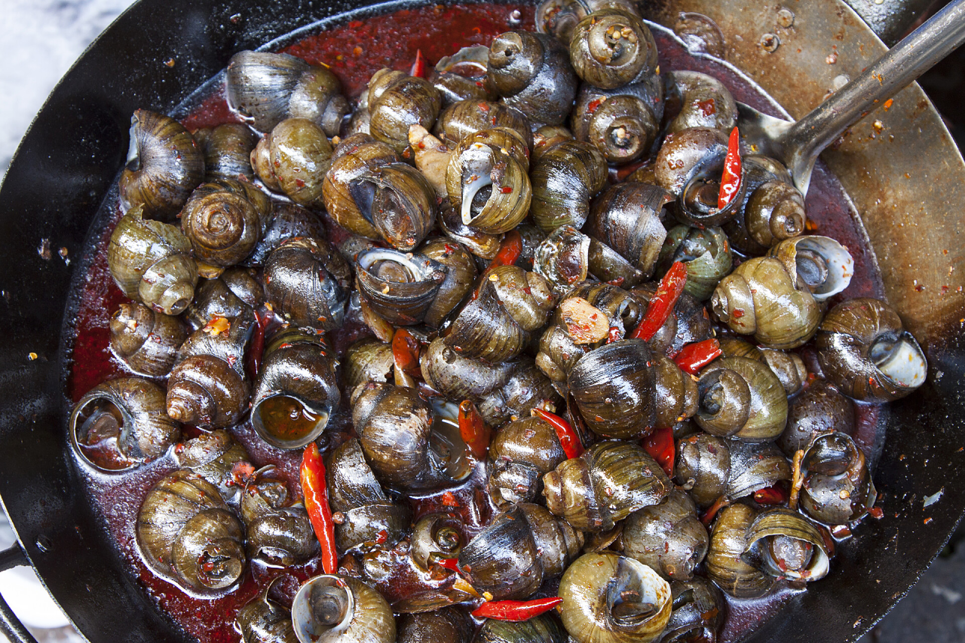 中国南方风味小吃田螺螺蛳viviparid 风味小吃