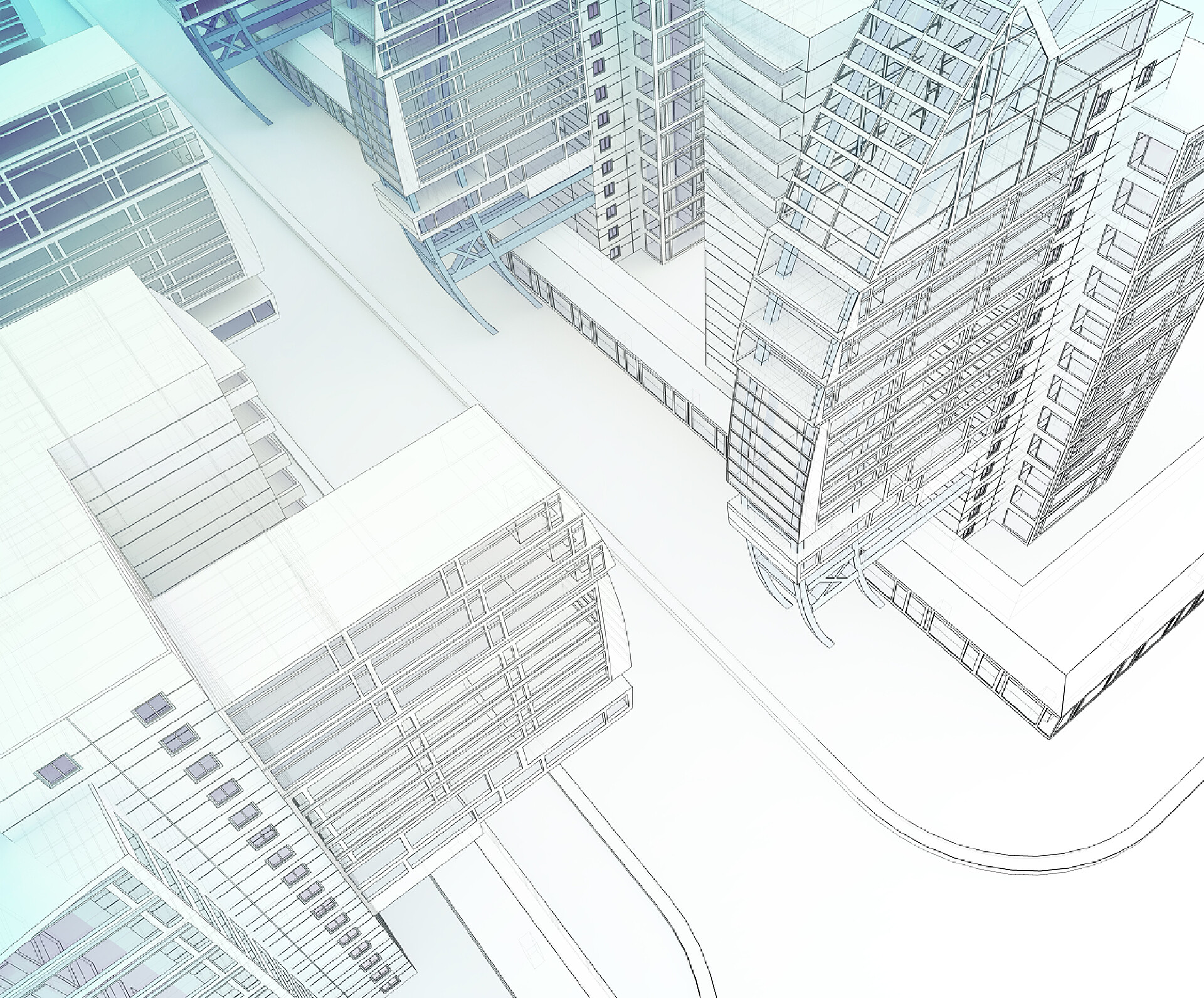 草绘的商务中心线稿图草绘的商务中心.