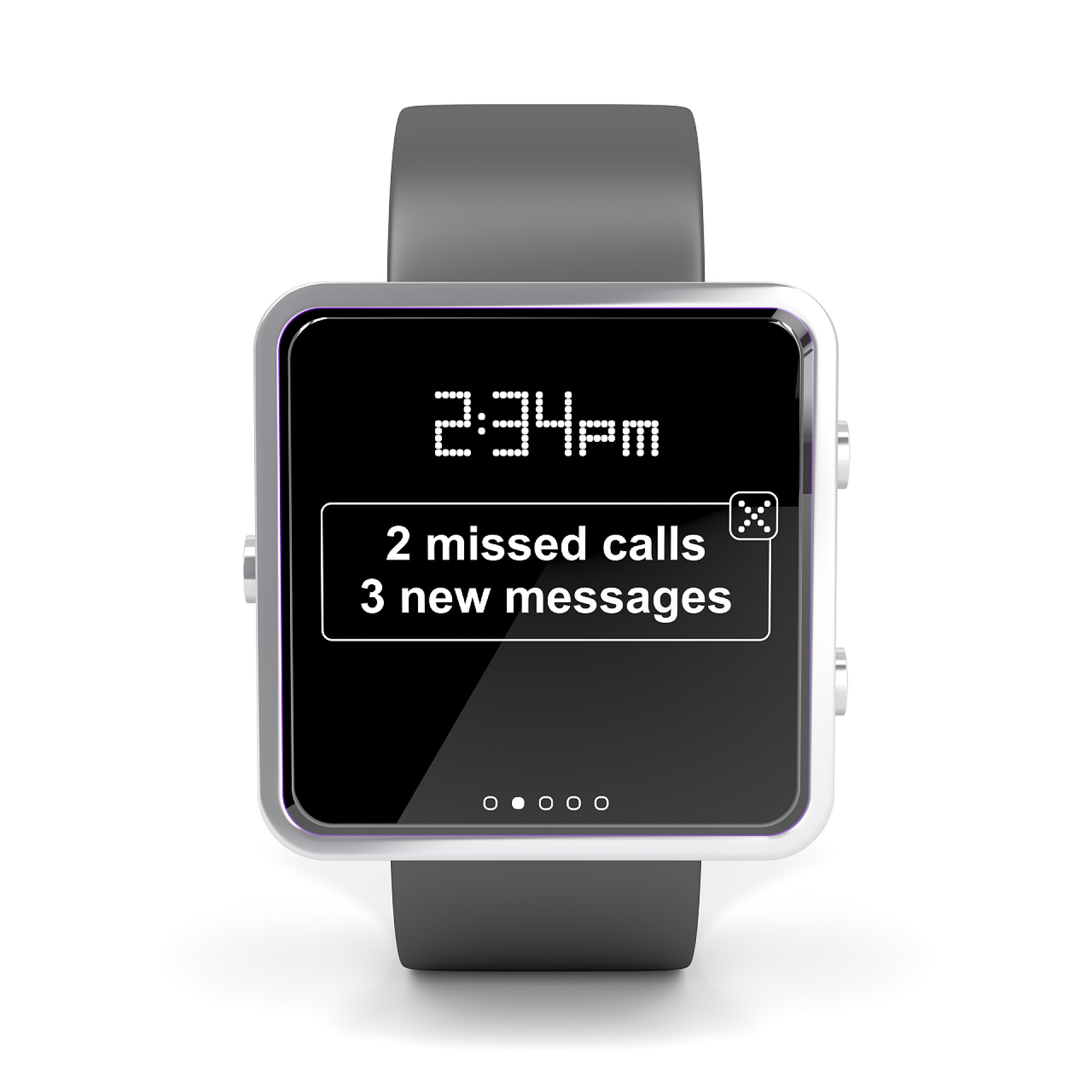 智能手表的正面视图智能手表