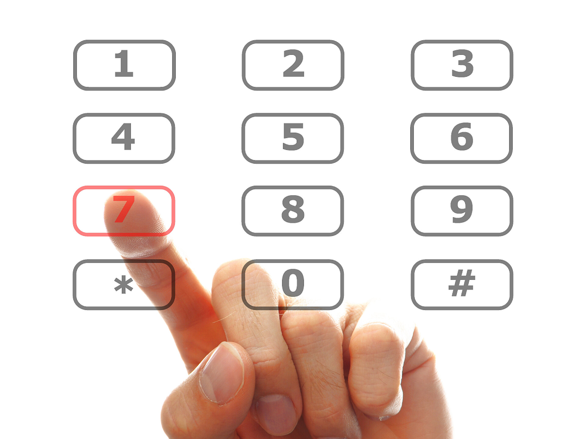 手指按键盘上的按钮人的手指按下一个键