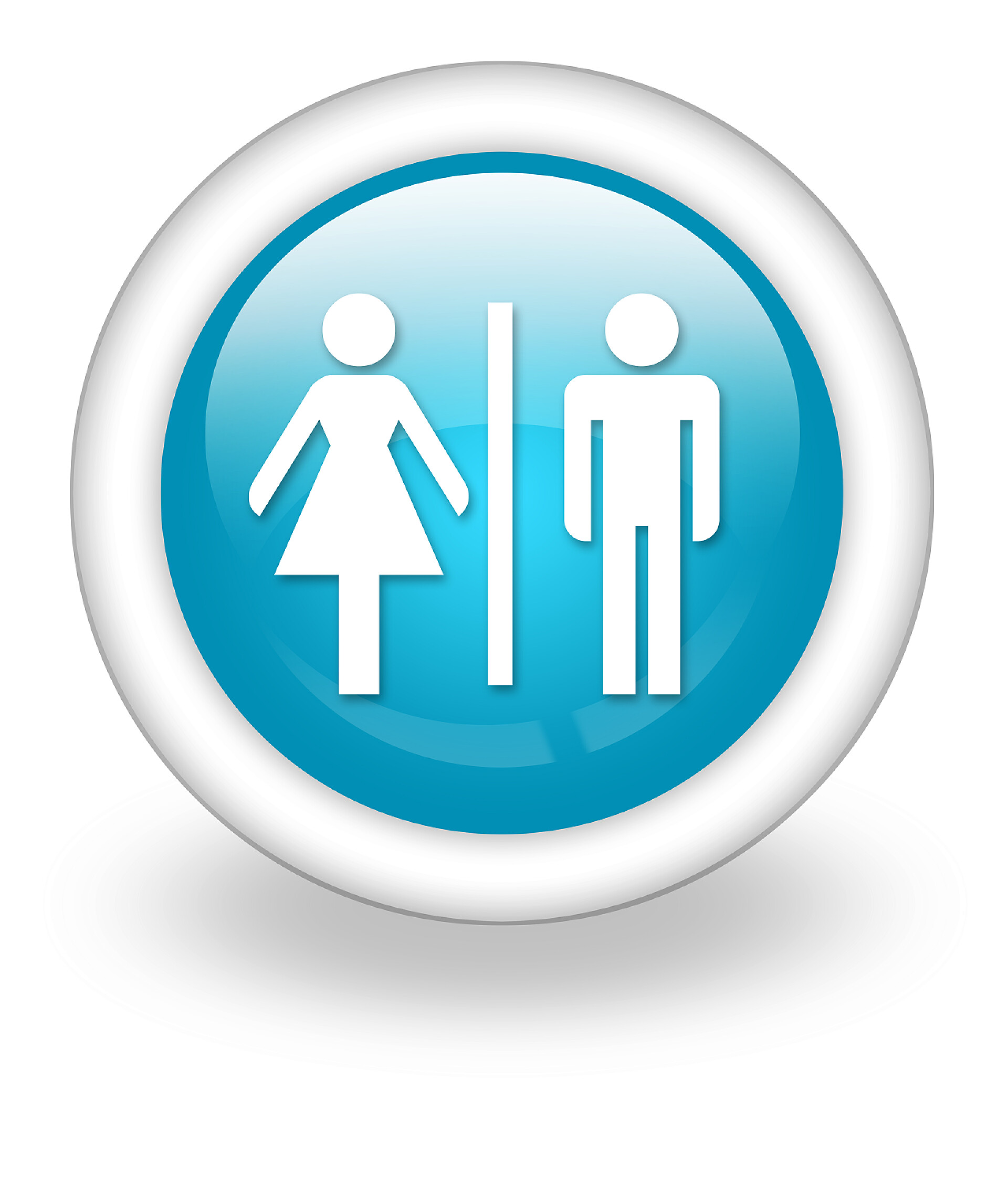 厕所符号图标图标、 按钮、 象形图厕所