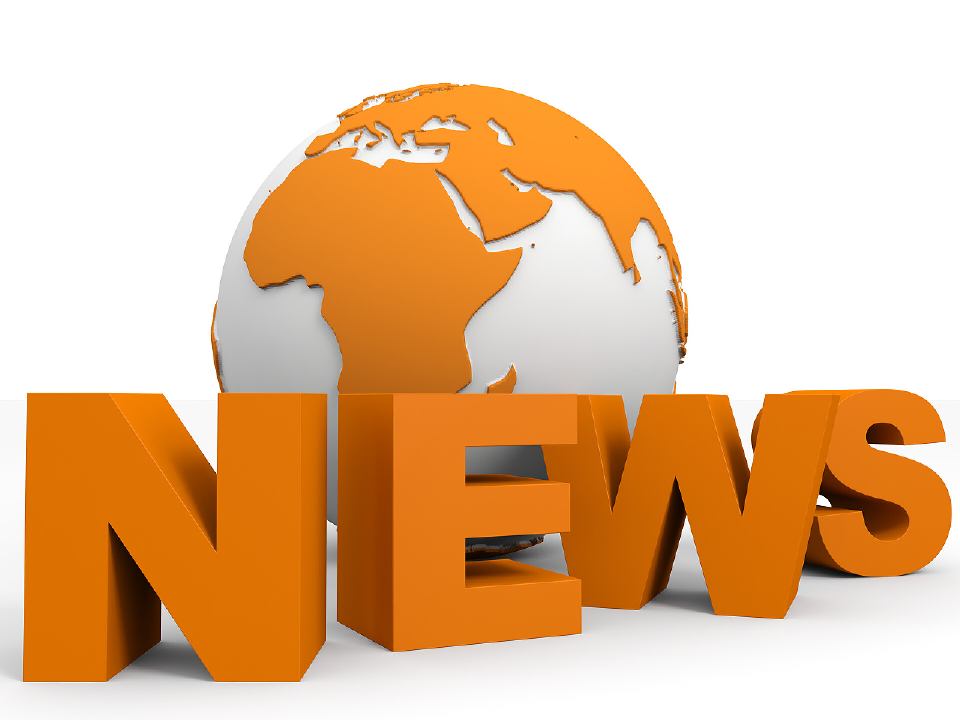 三维图地球新闻概念新闻的概念.