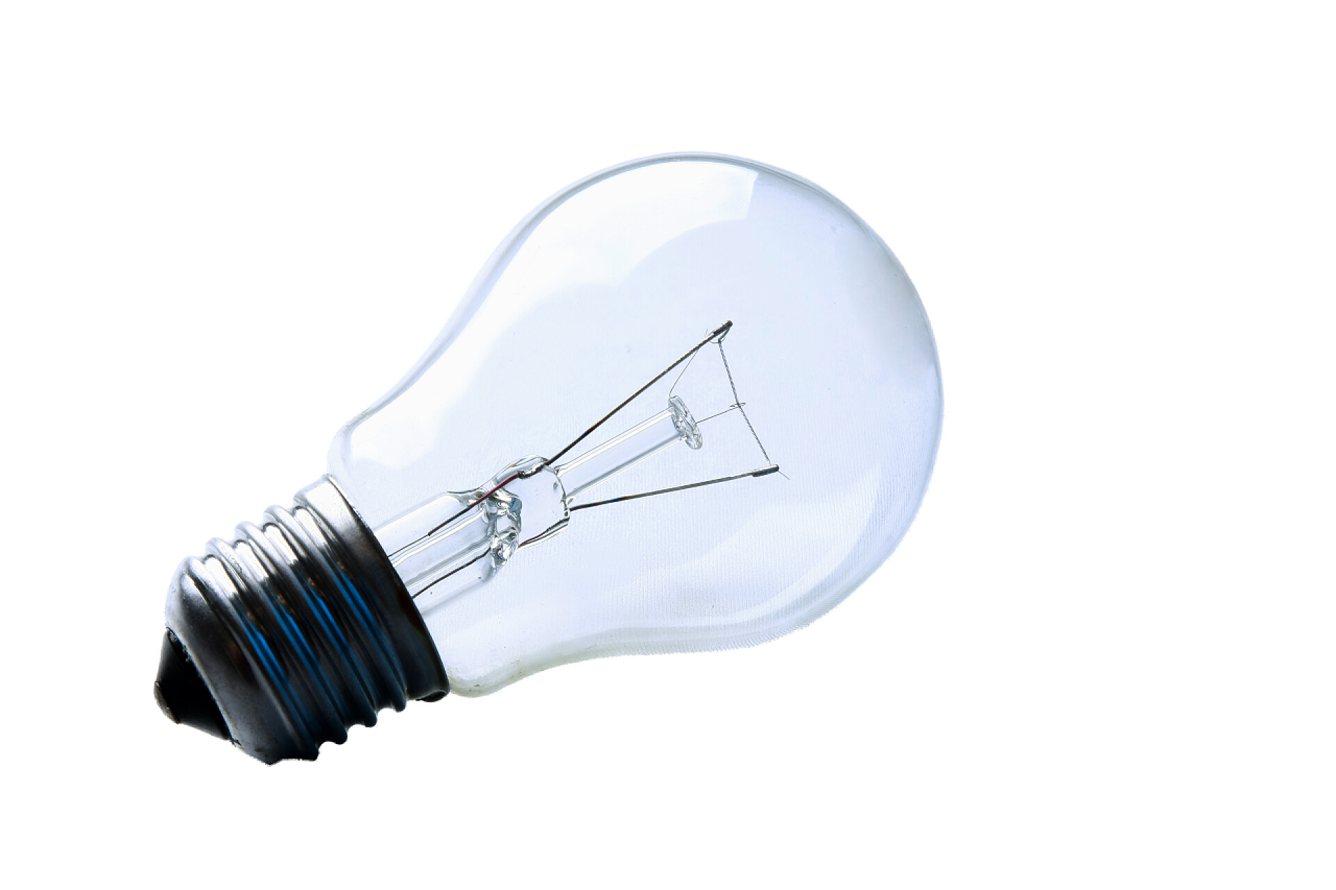 灰色的背景上透明灯泡灯泡、 灯