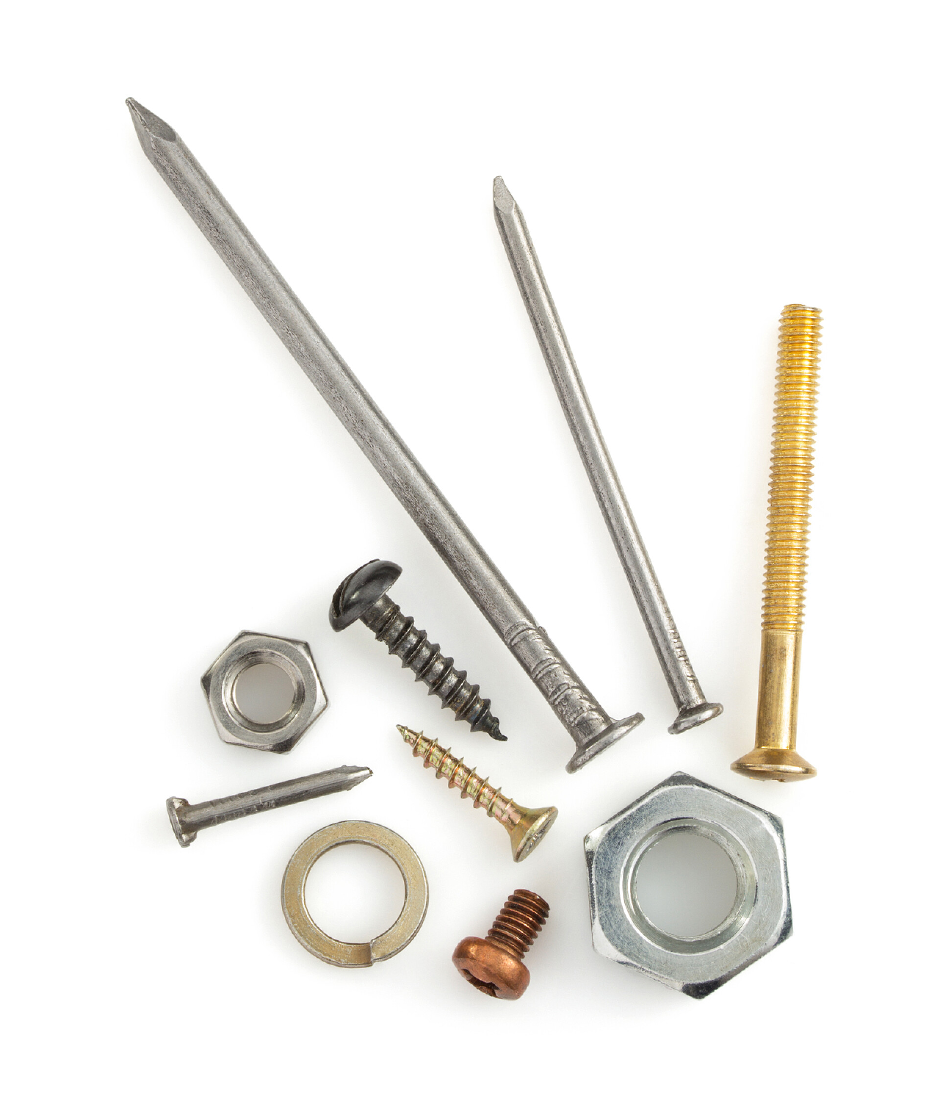 白色背景上的五金工具五金工具