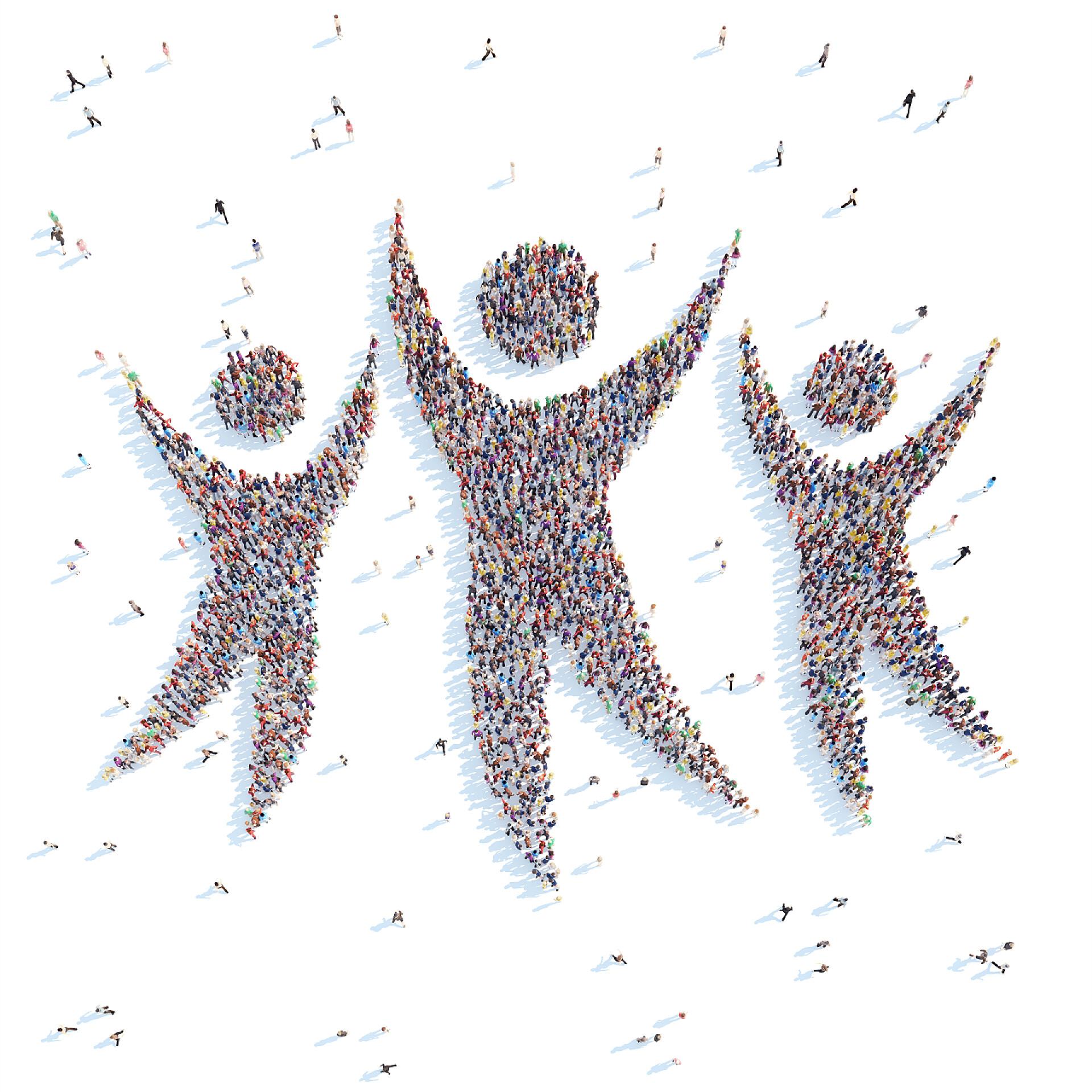 人群组成的三个小人符号勒芒.