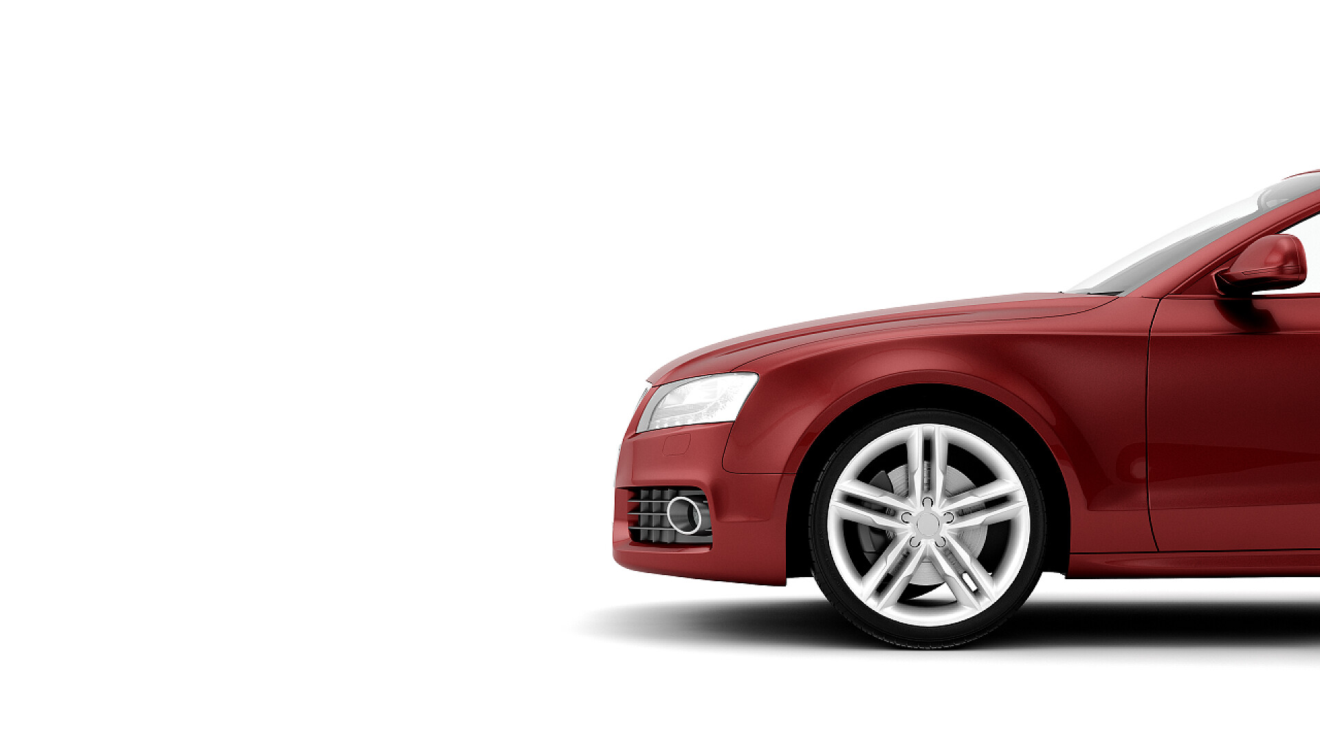 白色背景上的车头Cg 渲染的通用汽车